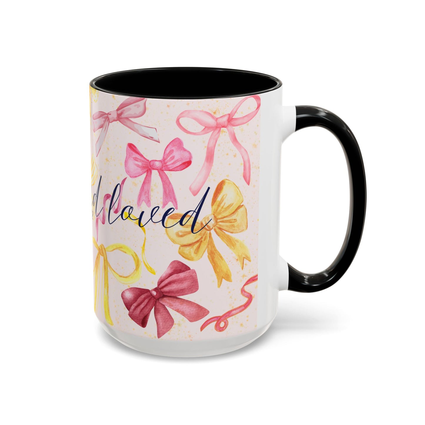 Accent Mug - Chosen and Loved Coquette Pink and Yellow