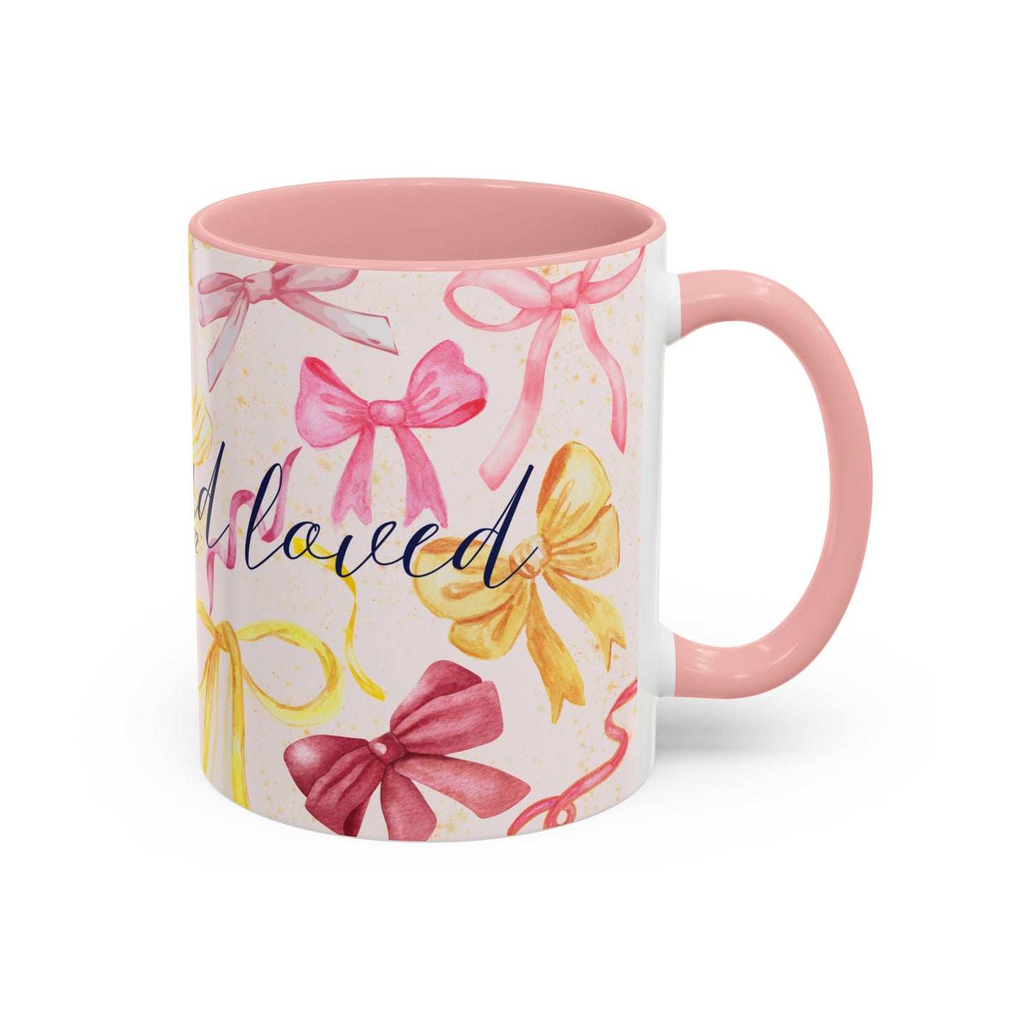 Accent Mug - Chosen and Loved Coquette Pink and Yellow