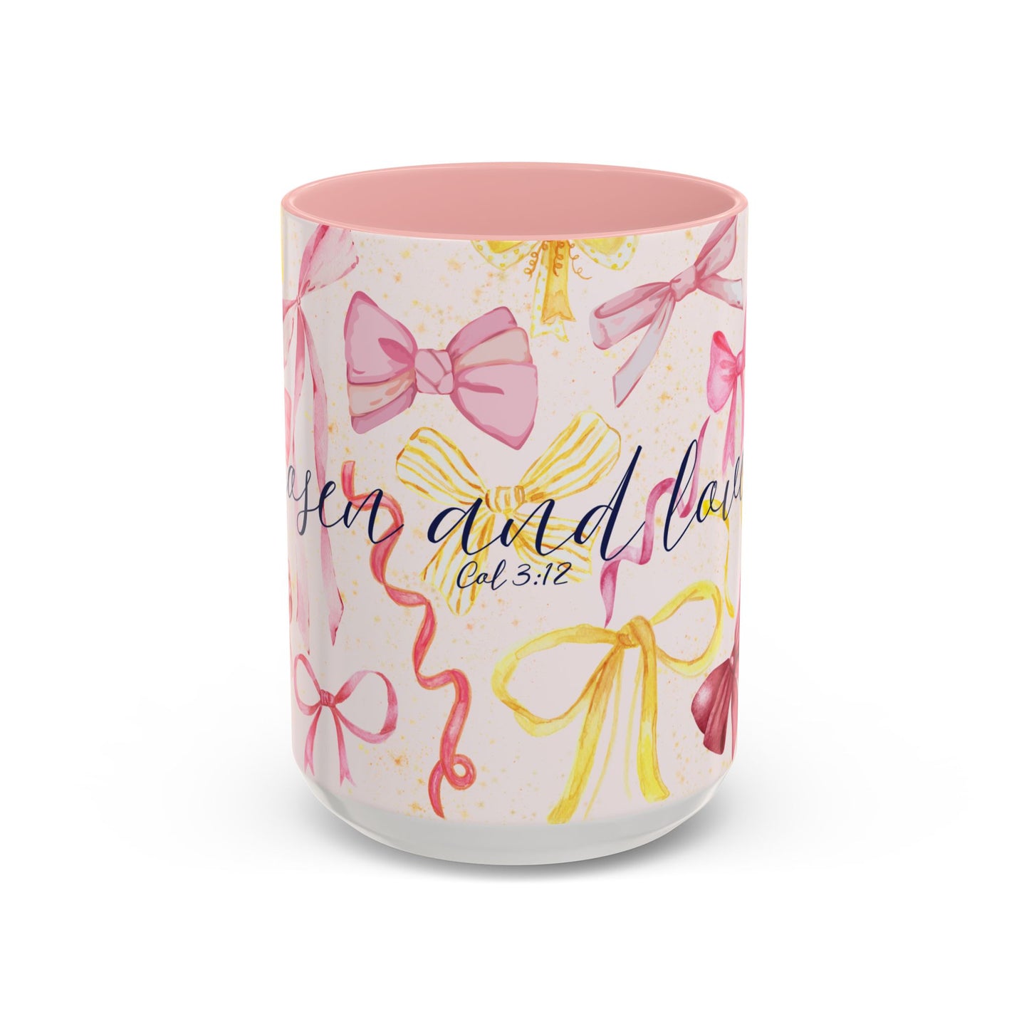 Accent Mug - Chosen and Loved Coquette Pink and Yellow