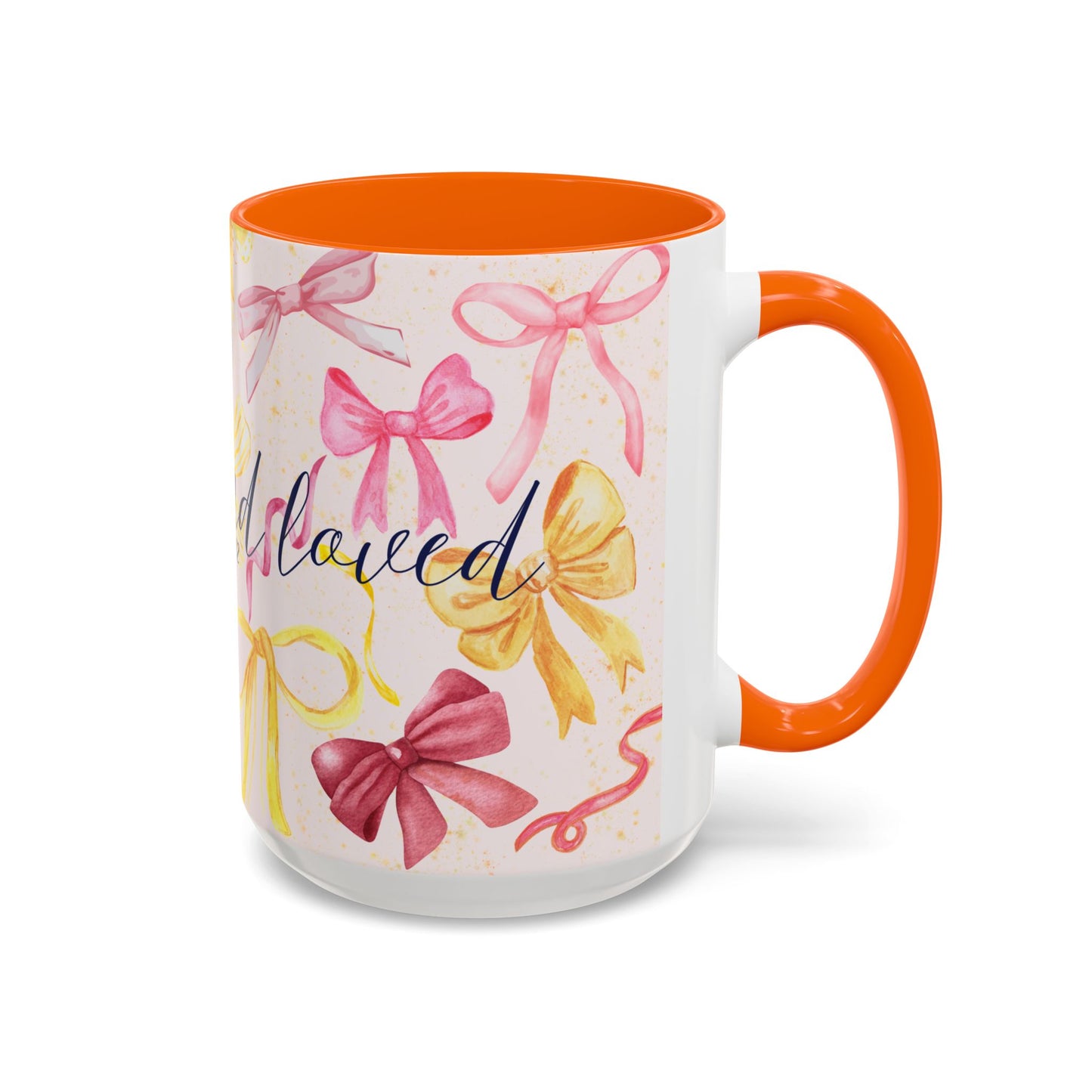 Accent Mug - Chosen and Loved Coquette Pink and Yellow