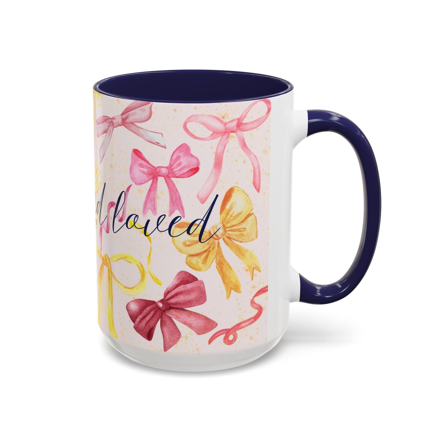 Accent Mug - Chosen and Loved Coquette Pink and Yellow