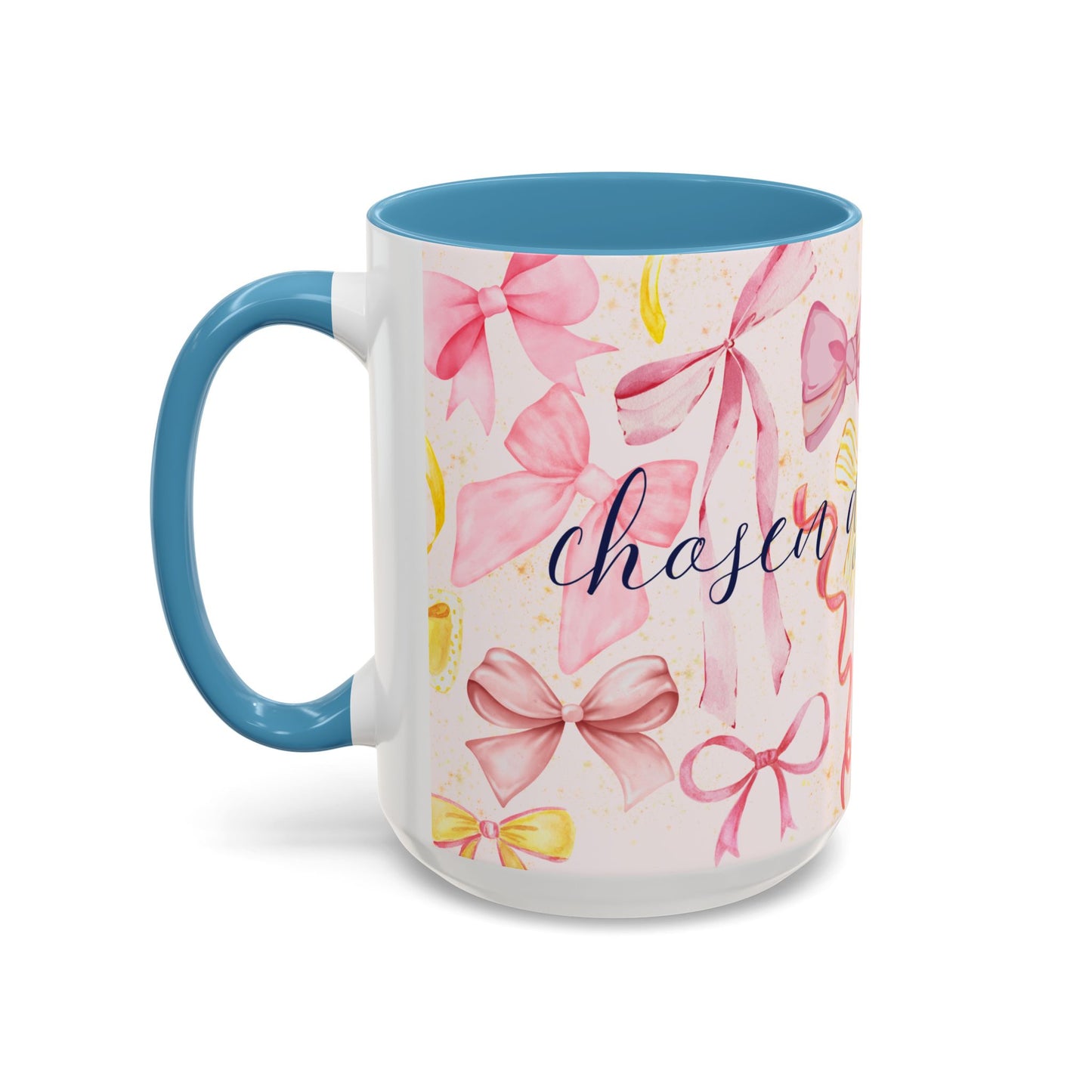 Accent Mug - Chosen and Loved Coquette Pink and Yellow