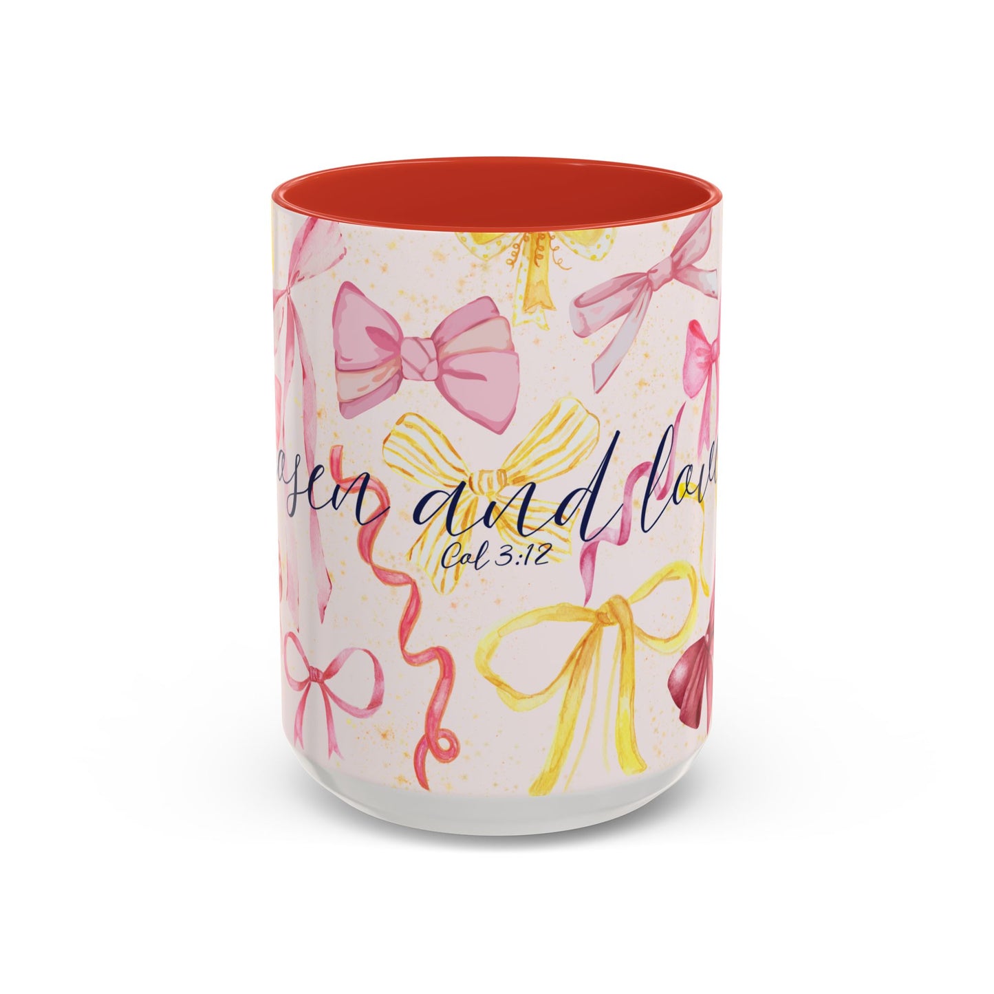 Accent Mug - Chosen and Loved Coquette Pink and Yellow