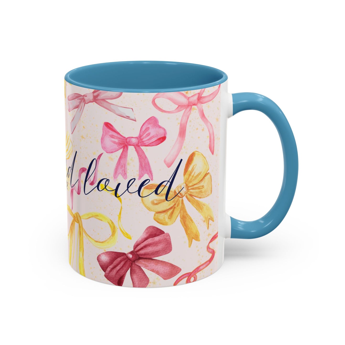 Accent Mug - Chosen and Loved Coquette Pink and Yellow