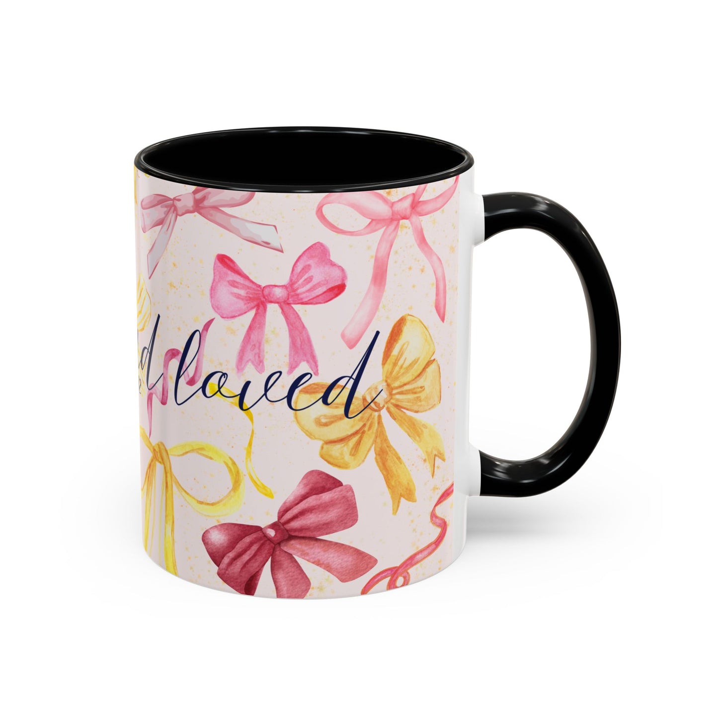 Accent Mug - Chosen and Loved Coquette Pink and Yellow