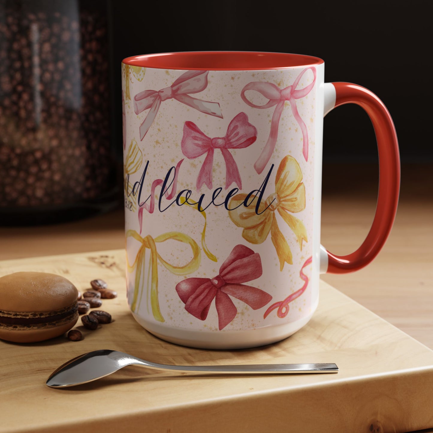 Accent Mug - Chosen and Loved Coquette Pink and Yellow