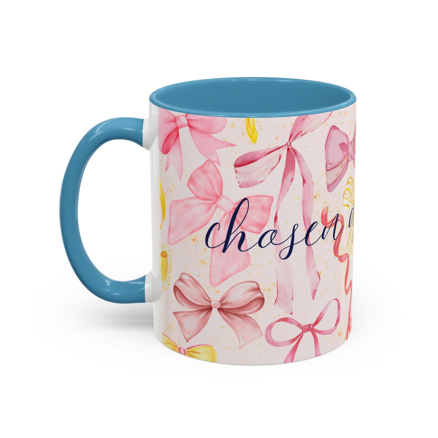 Accent Mug - Chosen and Loved Coquette Pink and Yellow