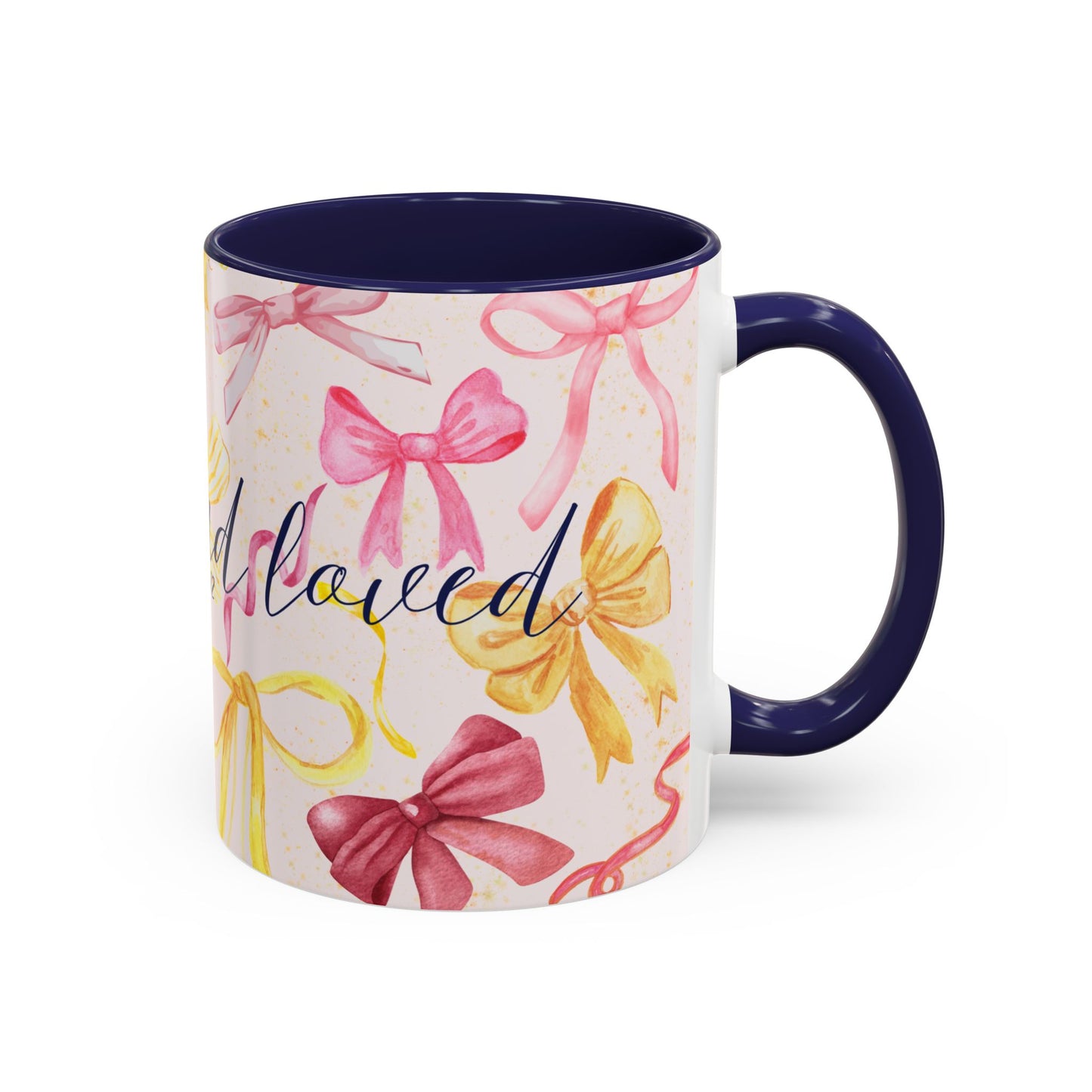 Accent Mug - Chosen and Loved Coquette Pink and Yellow