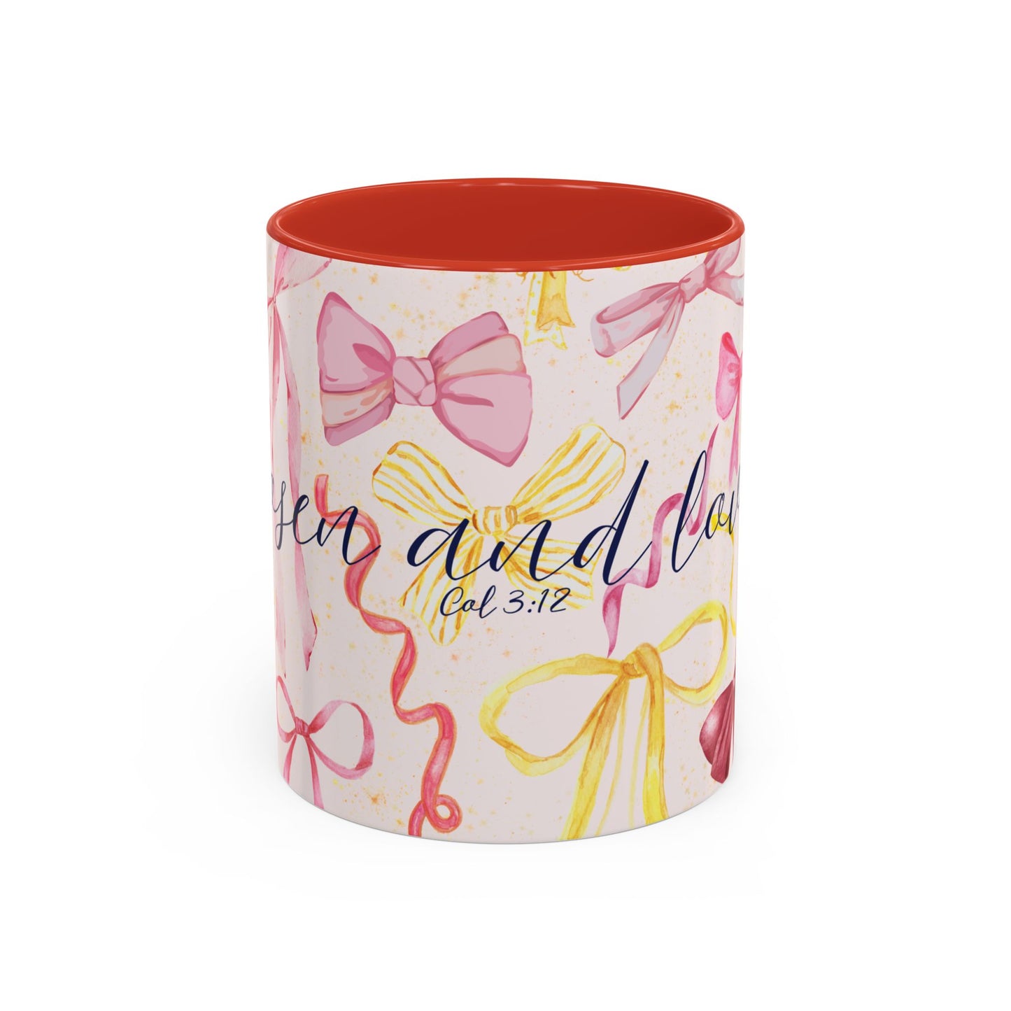 Accent Mug - Chosen and Loved Coquette Pink and Yellow