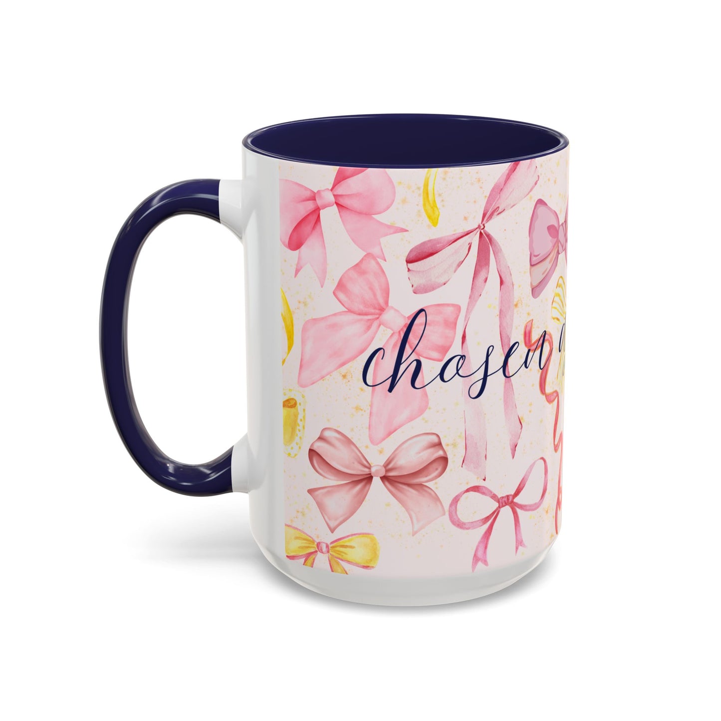 Accent Mug - Chosen and Loved Coquette Pink and Yellow