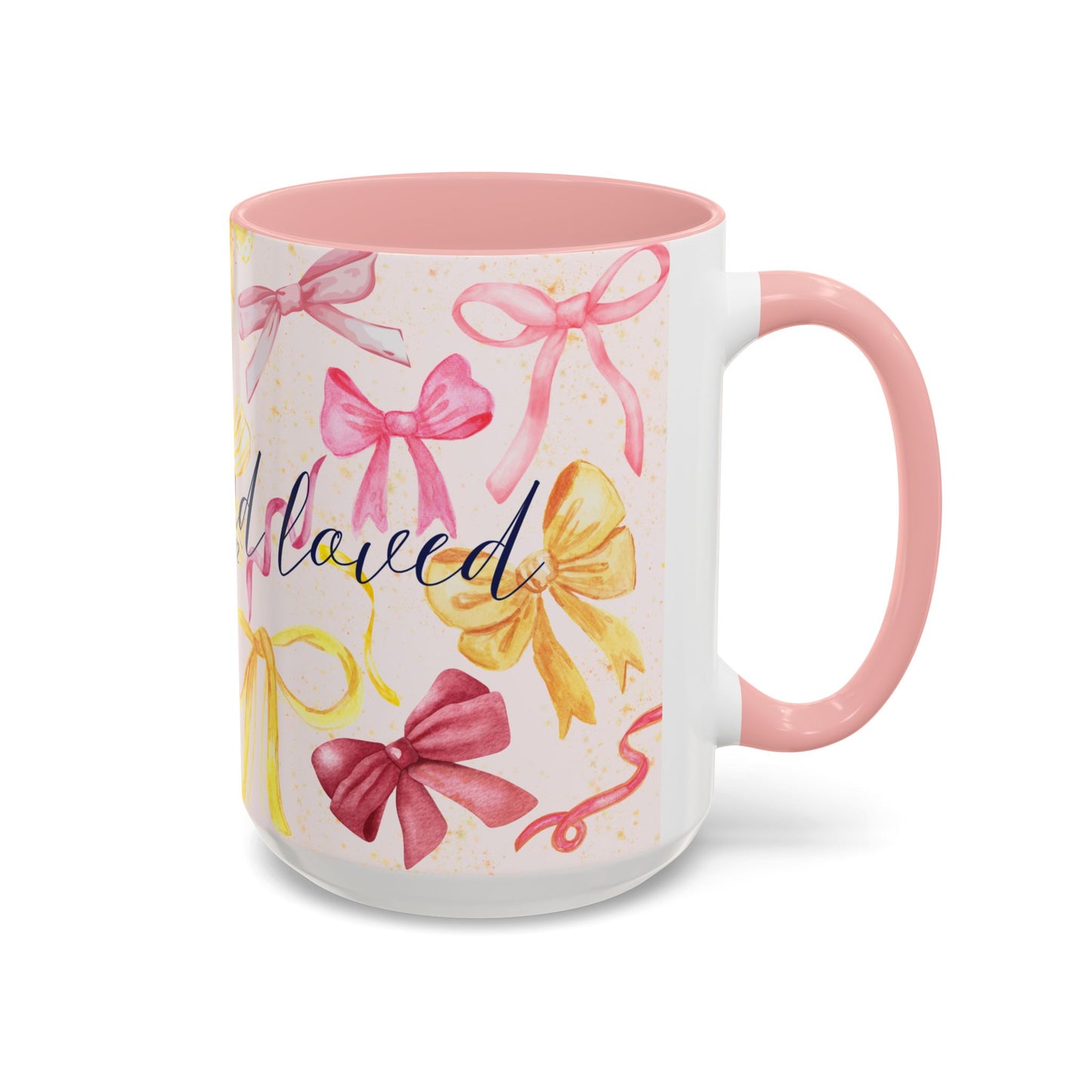 Accent Mug - Chosen and Loved Coquette Pink and Yellow