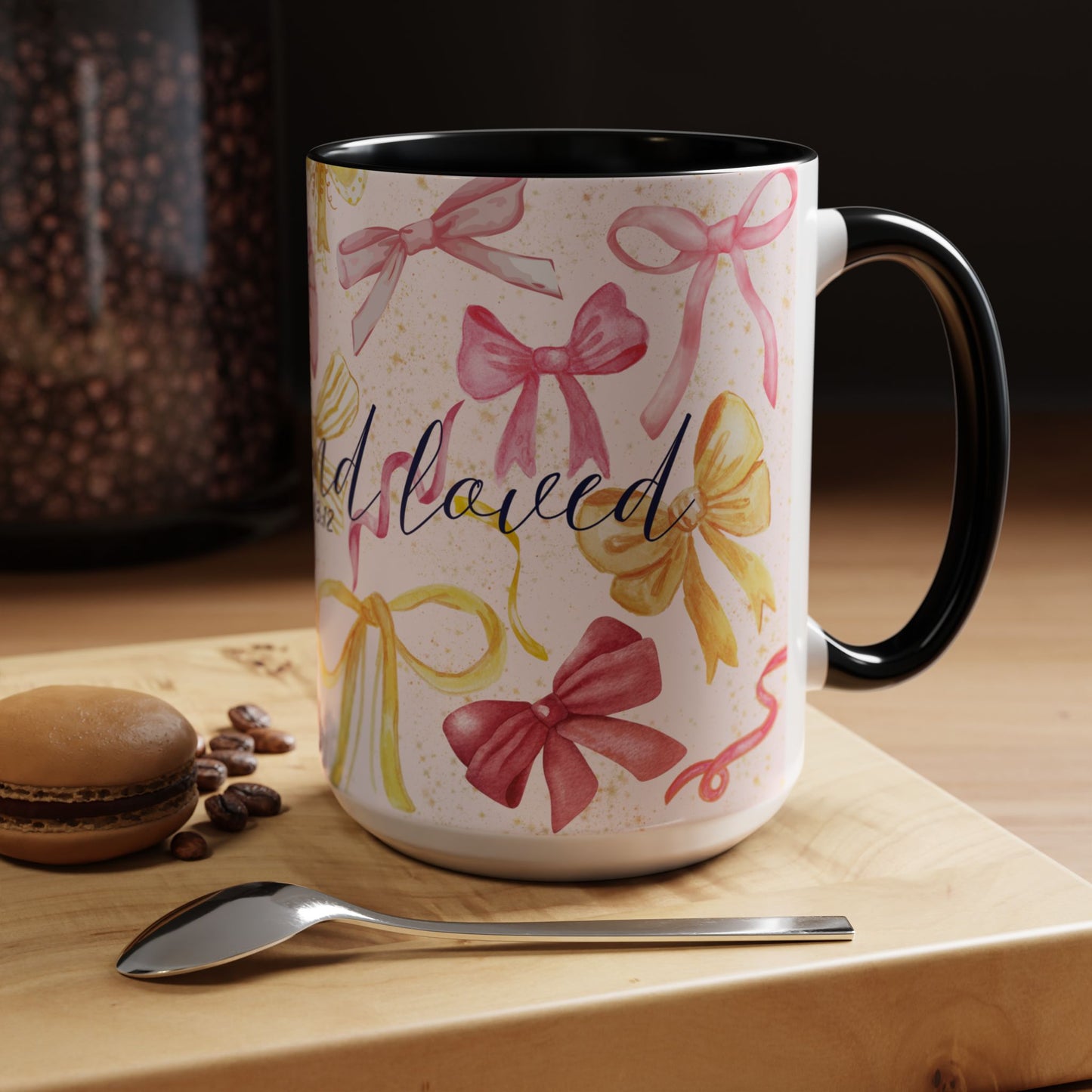 Accent Mug - Chosen and Loved Coquette Pink and Yellow