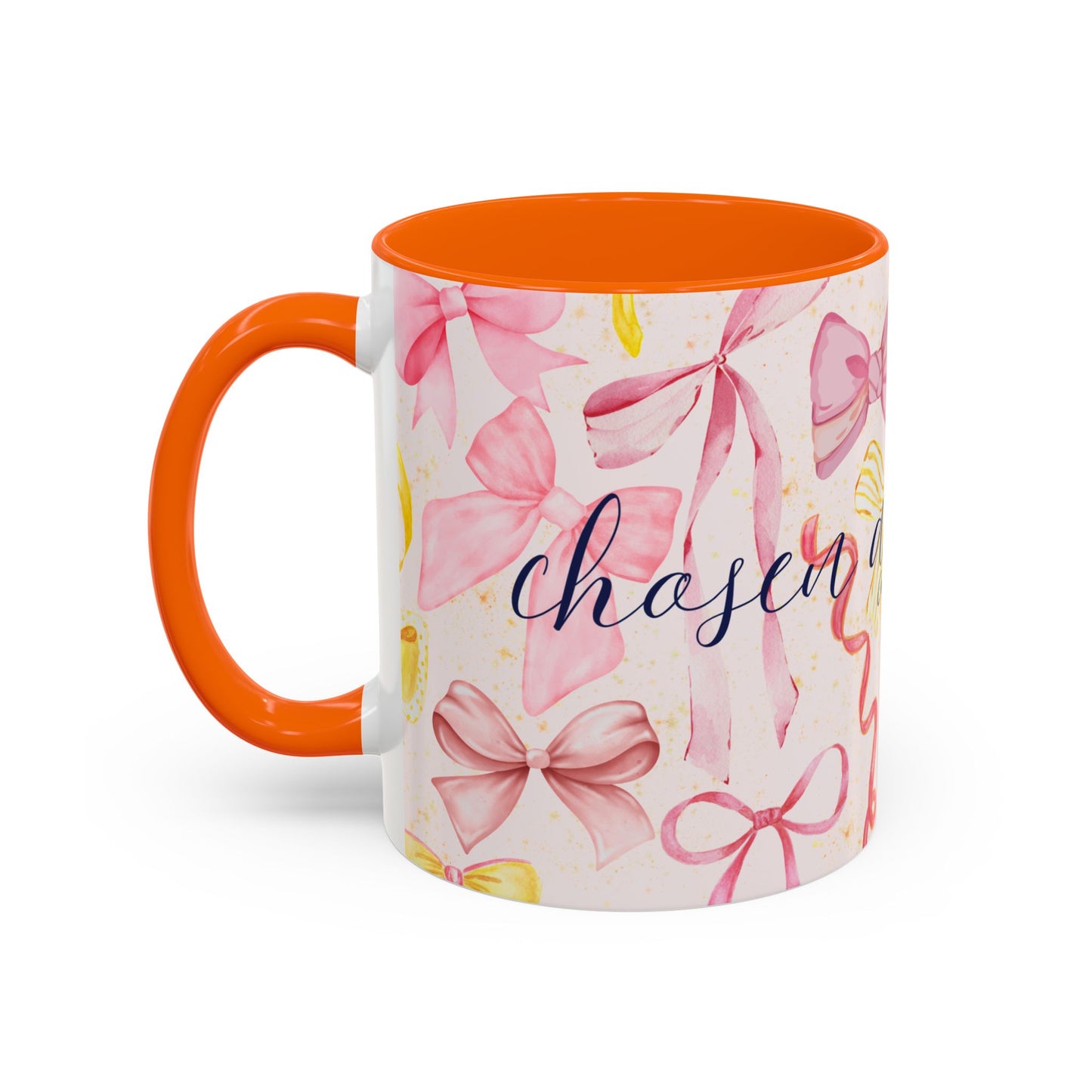 Accent Mug - Chosen and Loved Coquette Pink and Yellow
