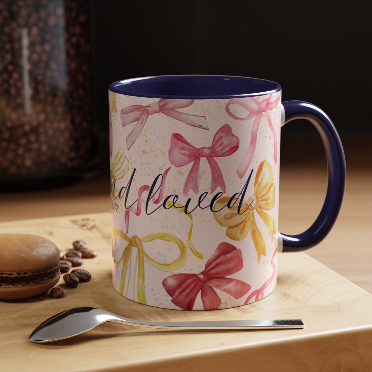 Accent Mug - Chosen and Loved Coquette Pink and Yellow
