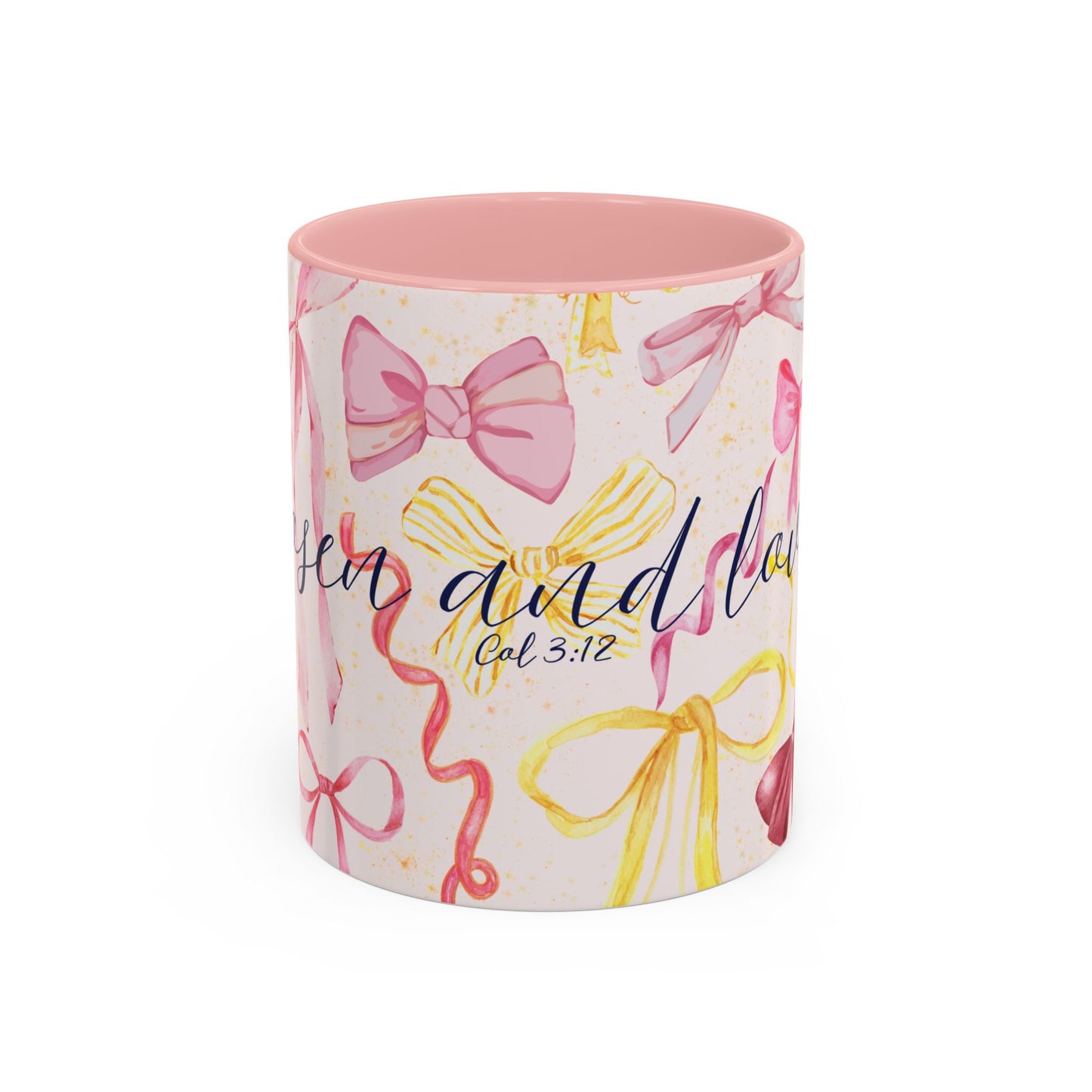 Accent Mug - Chosen and Loved Coquette Pink and Yellow