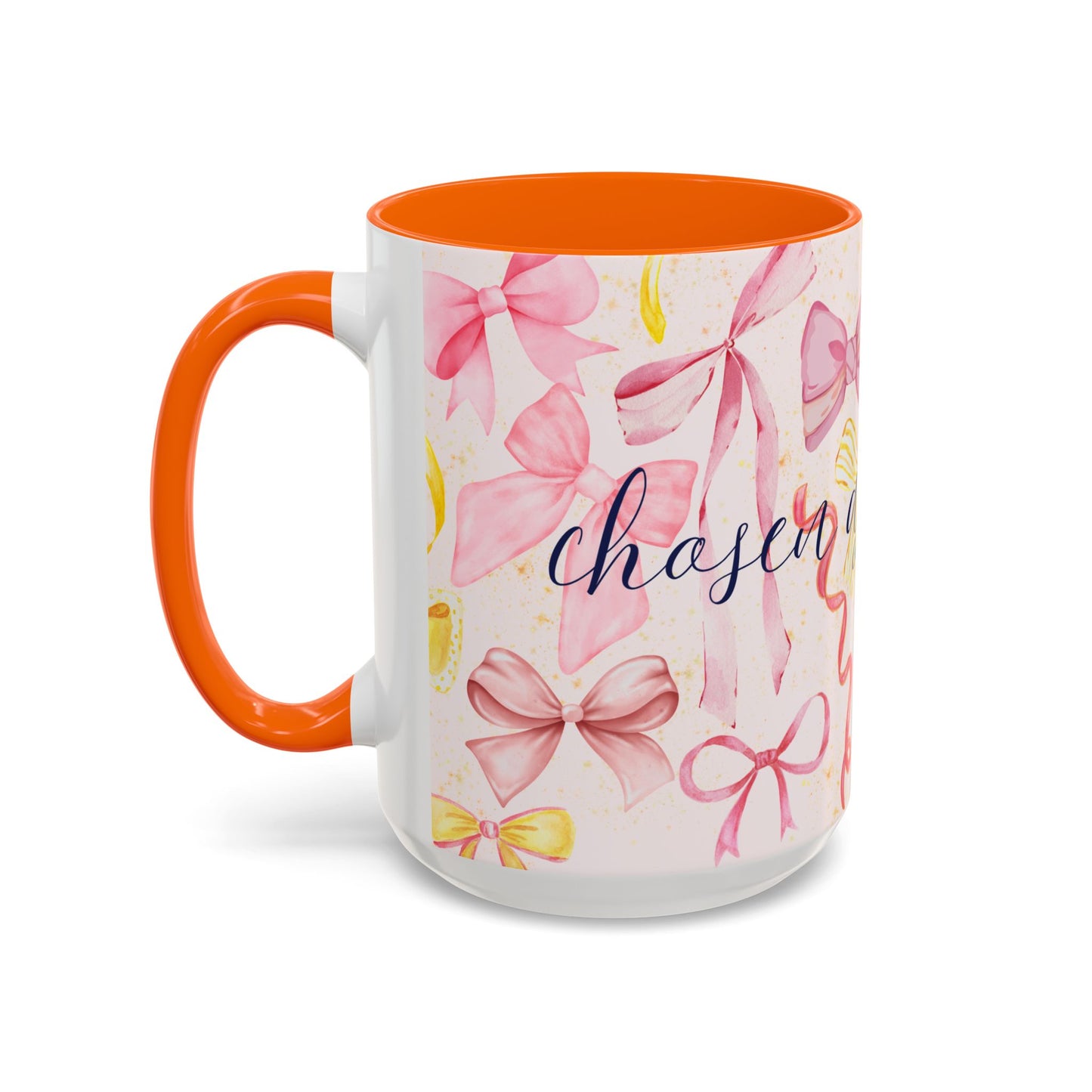 Accent Mug - Chosen and Loved Coquette Pink and Yellow