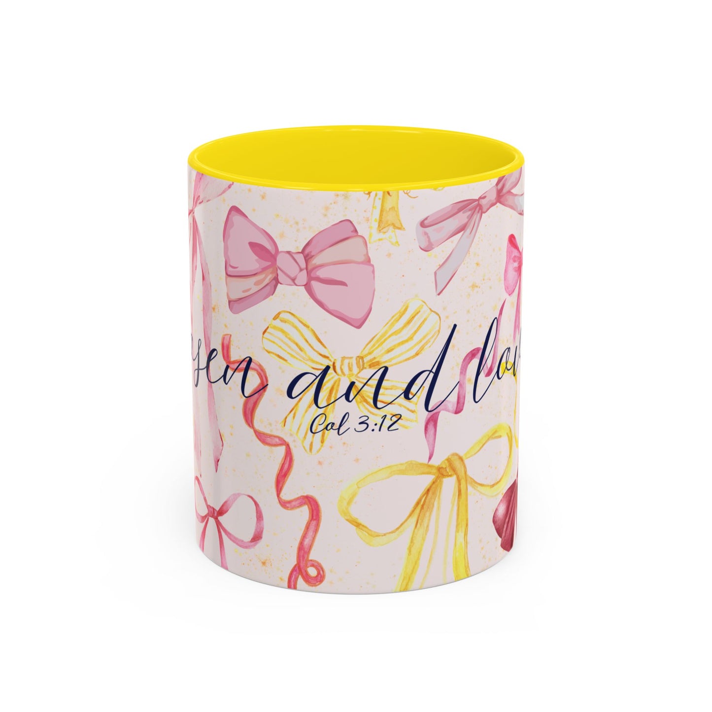 Accent Mug - Chosen and Loved Coquette Pink and Yellow