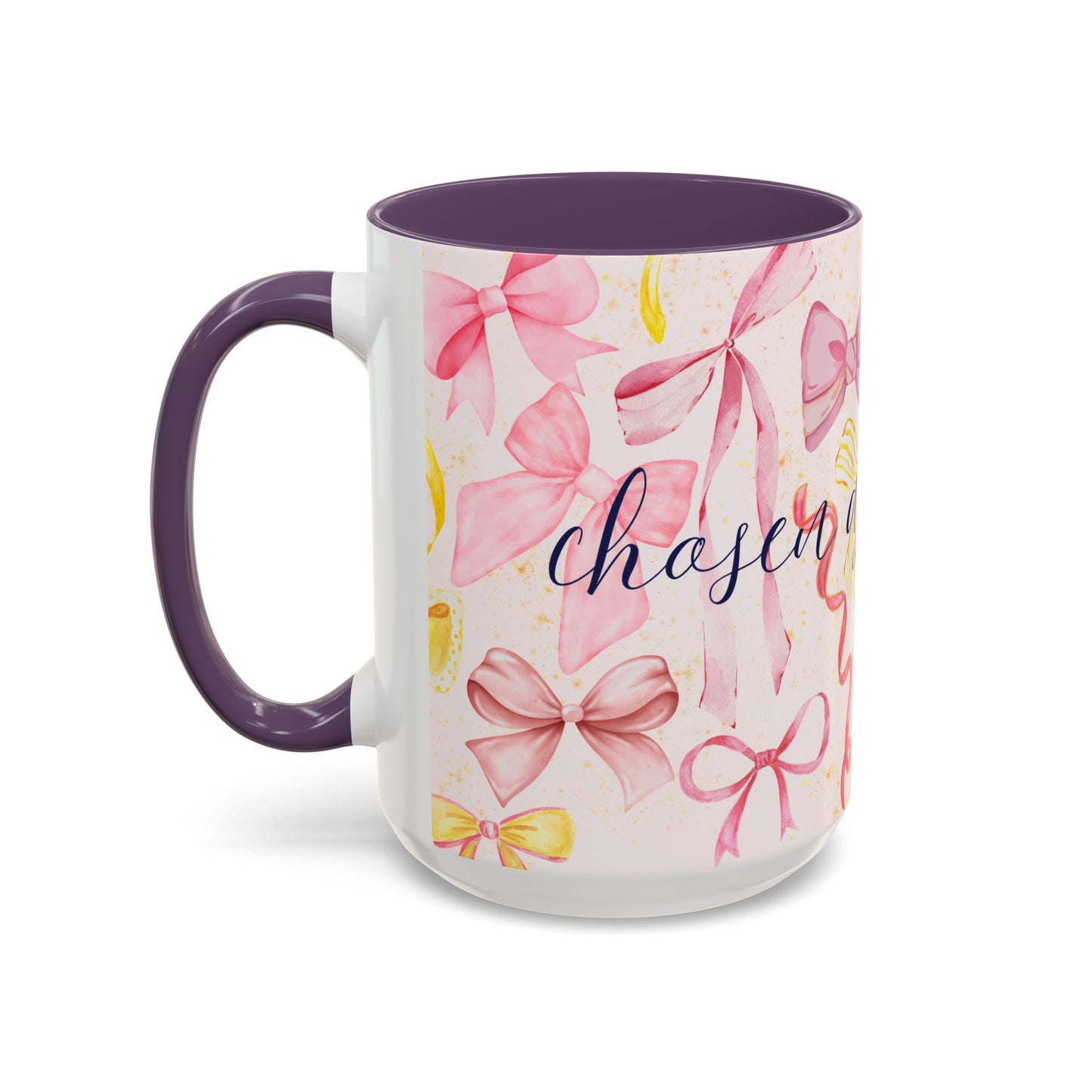 Accent Mug - Chosen and Loved Coquette Pink and Yellow