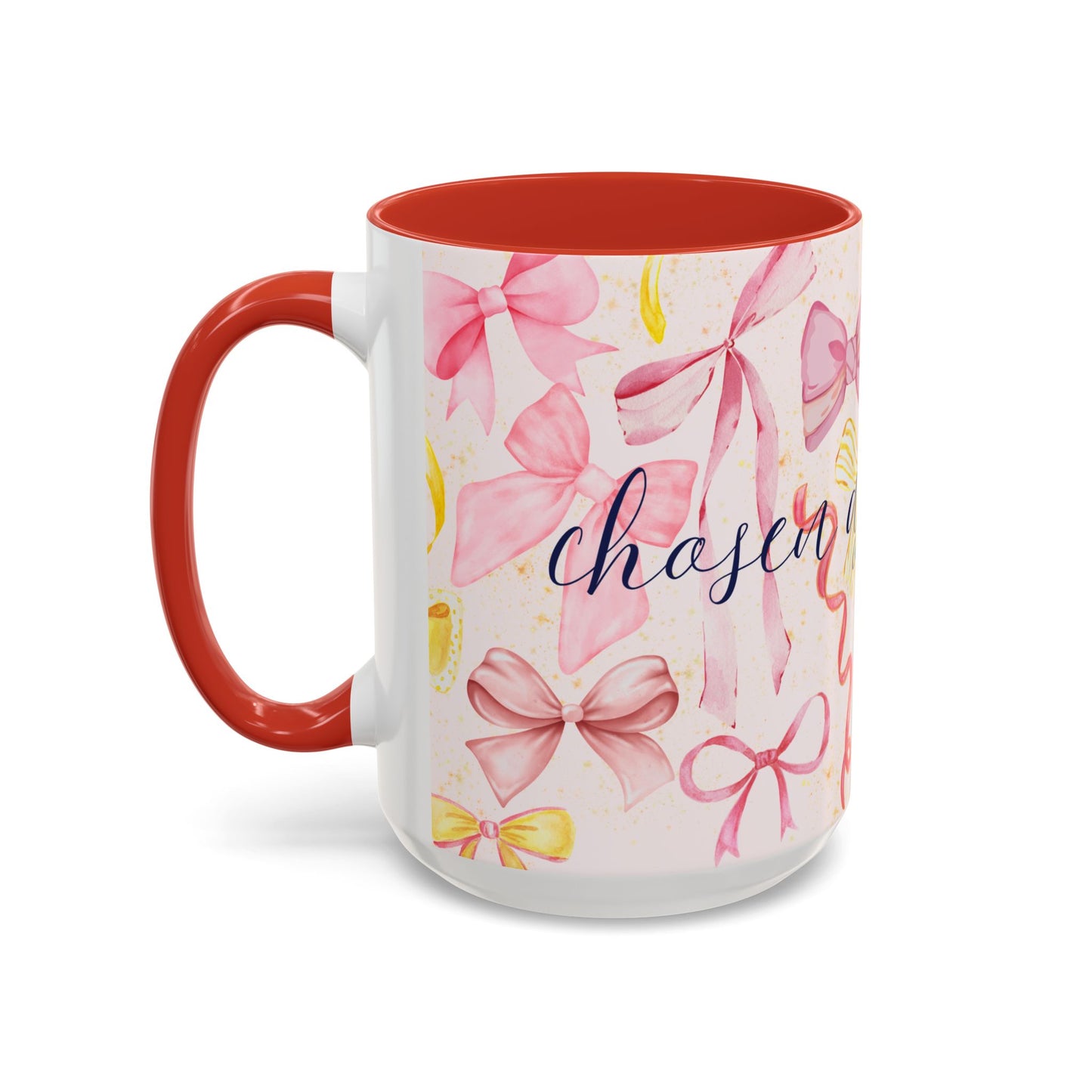 Accent Mug - Chosen and Loved Coquette Pink and Yellow