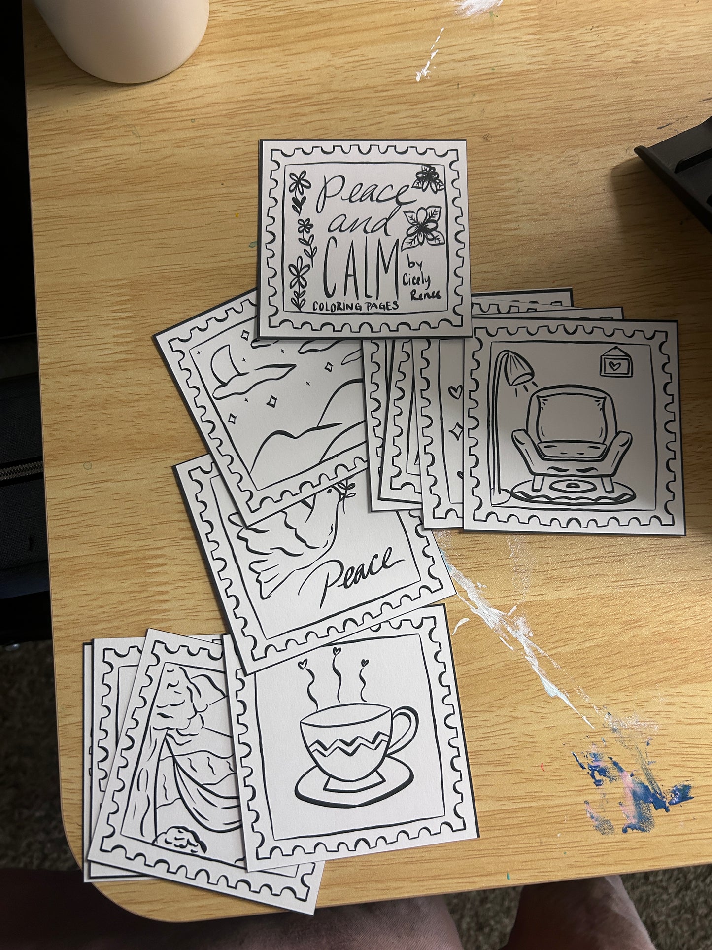 Mini Coloring Pages “Peace and Calm”