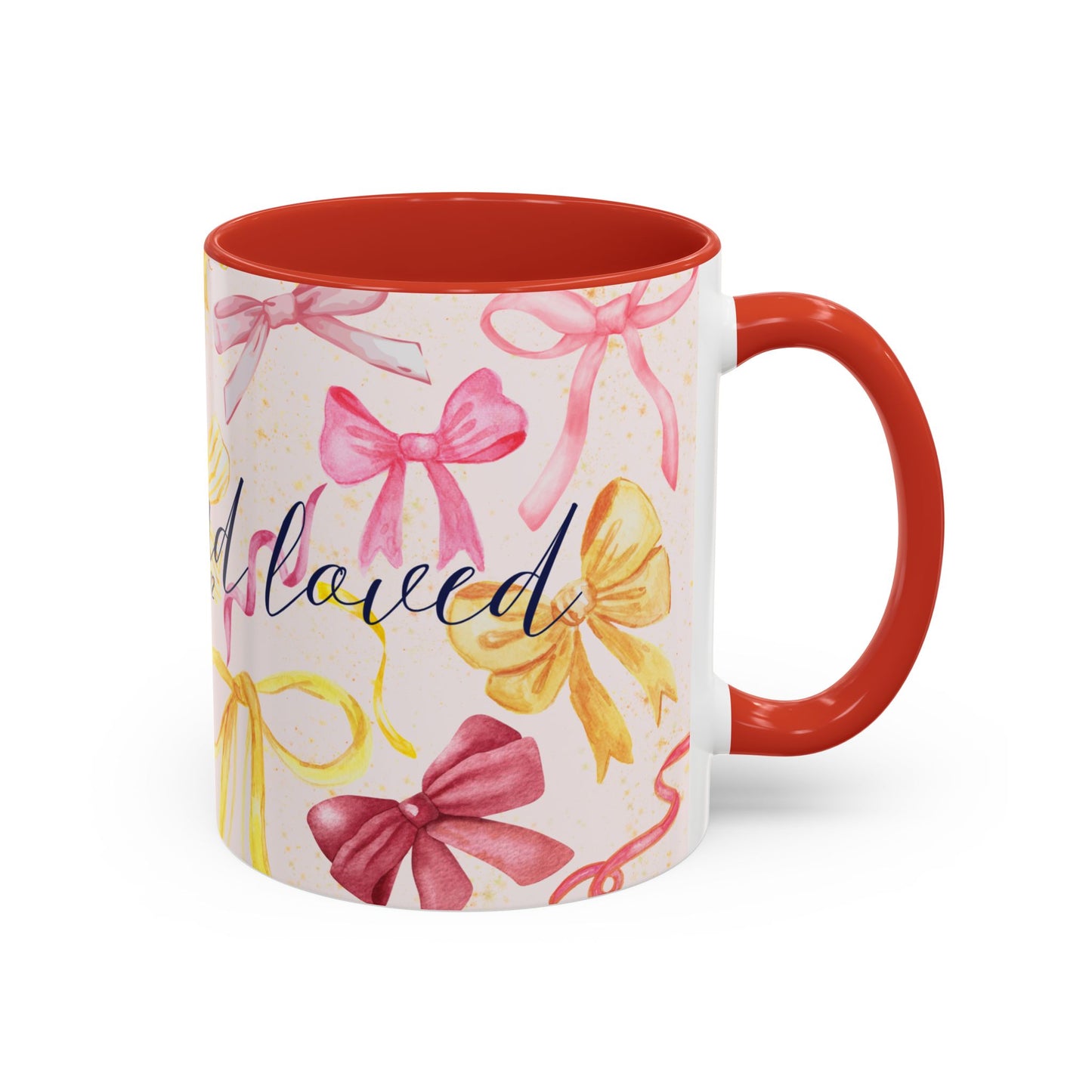 Accent Mug - Chosen and Loved Coquette Pink and Yellow