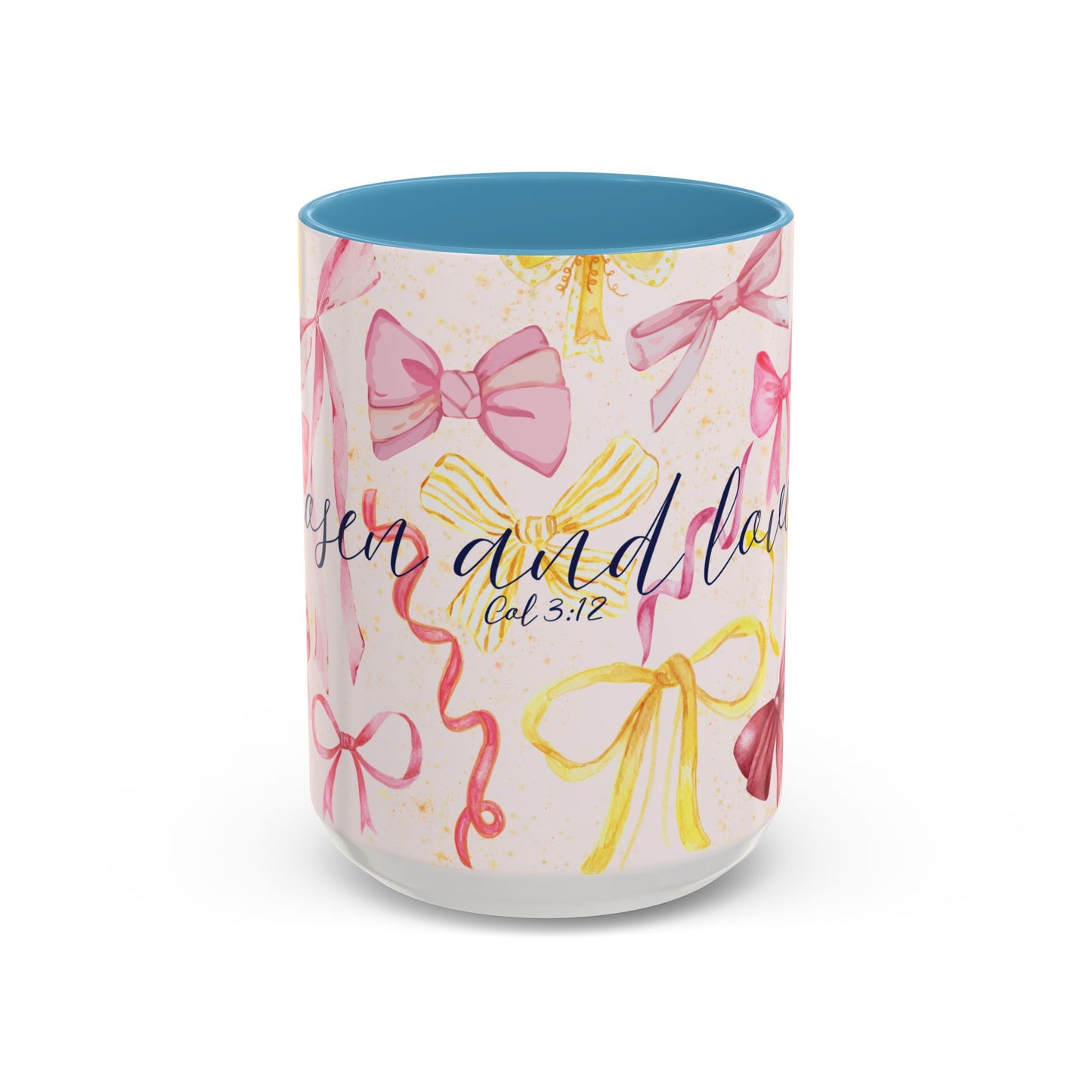 Accent Mug - Chosen and Loved Coquette Pink and Yellow