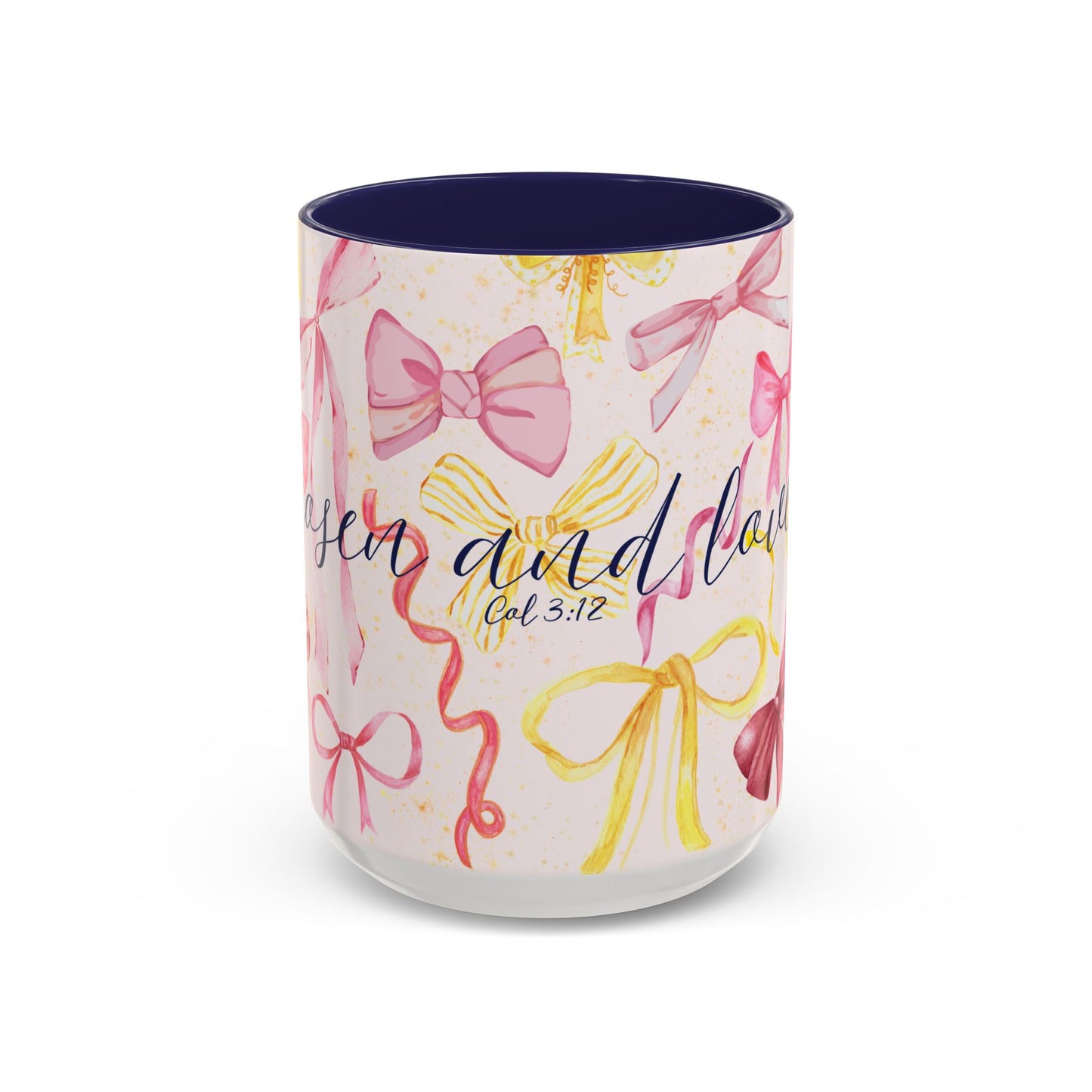 Accent Mug - Chosen and Loved Coquette Pink and Yellow