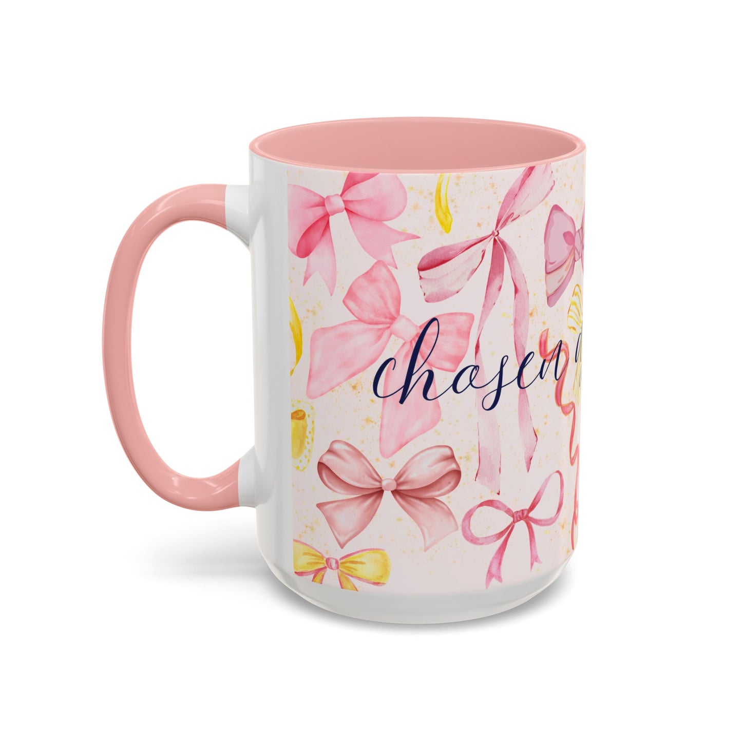 Accent Mug - Chosen and Loved Coquette Pink and Yellow