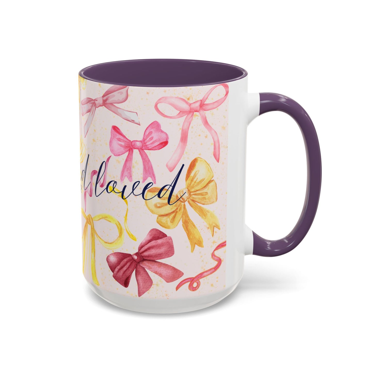 Accent Mug - Chosen and Loved Coquette Pink and Yellow