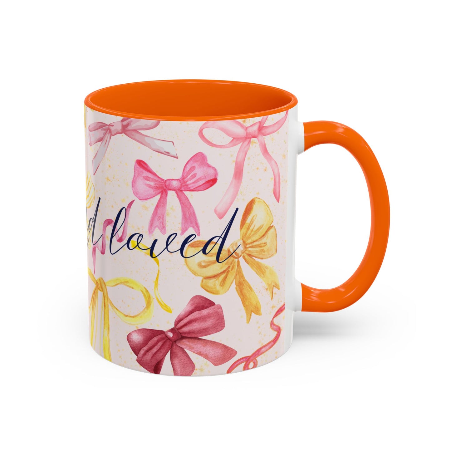 Accent Mug - Chosen and Loved Coquette Pink and Yellow