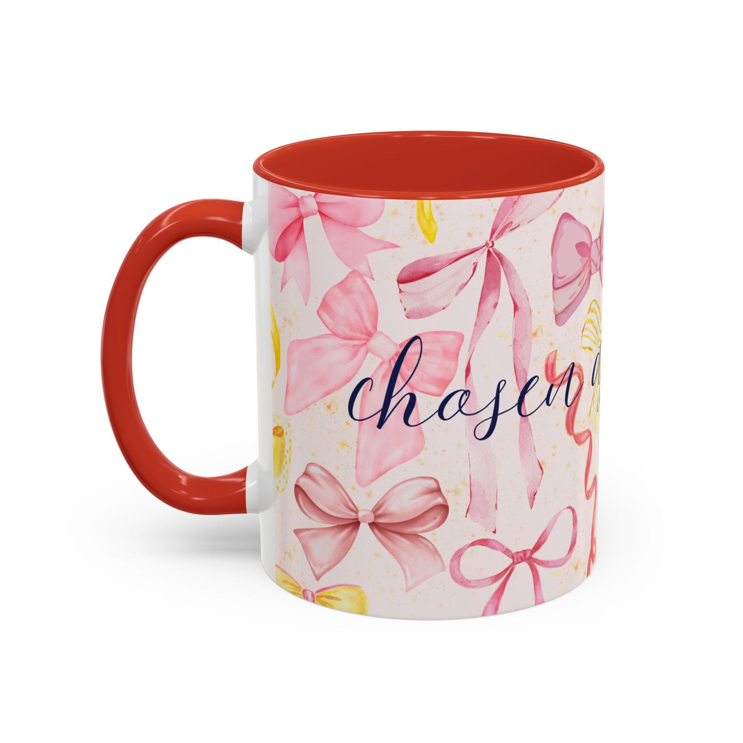 Accent Mug - Chosen and Loved Coquette Pink and Yellow