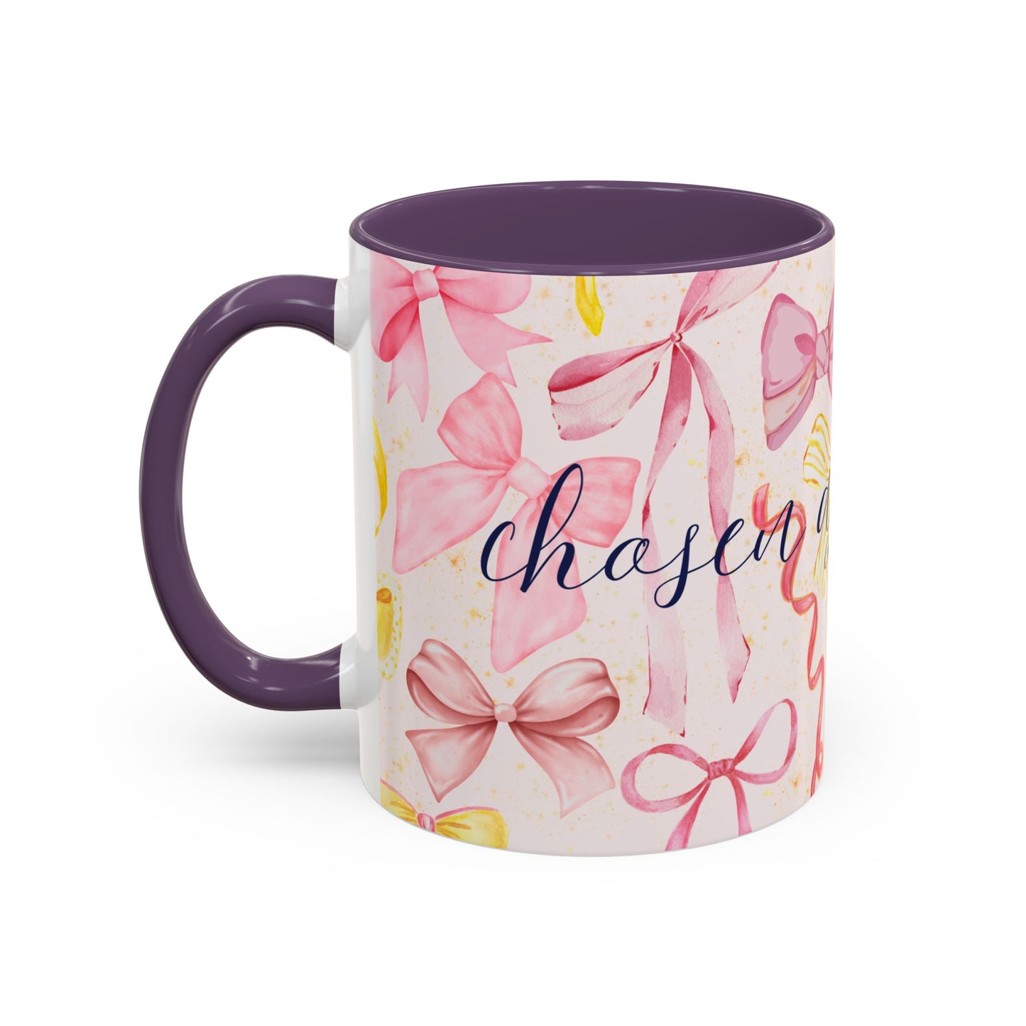 Accent Mug - Chosen and Loved Coquette Pink and Yellow