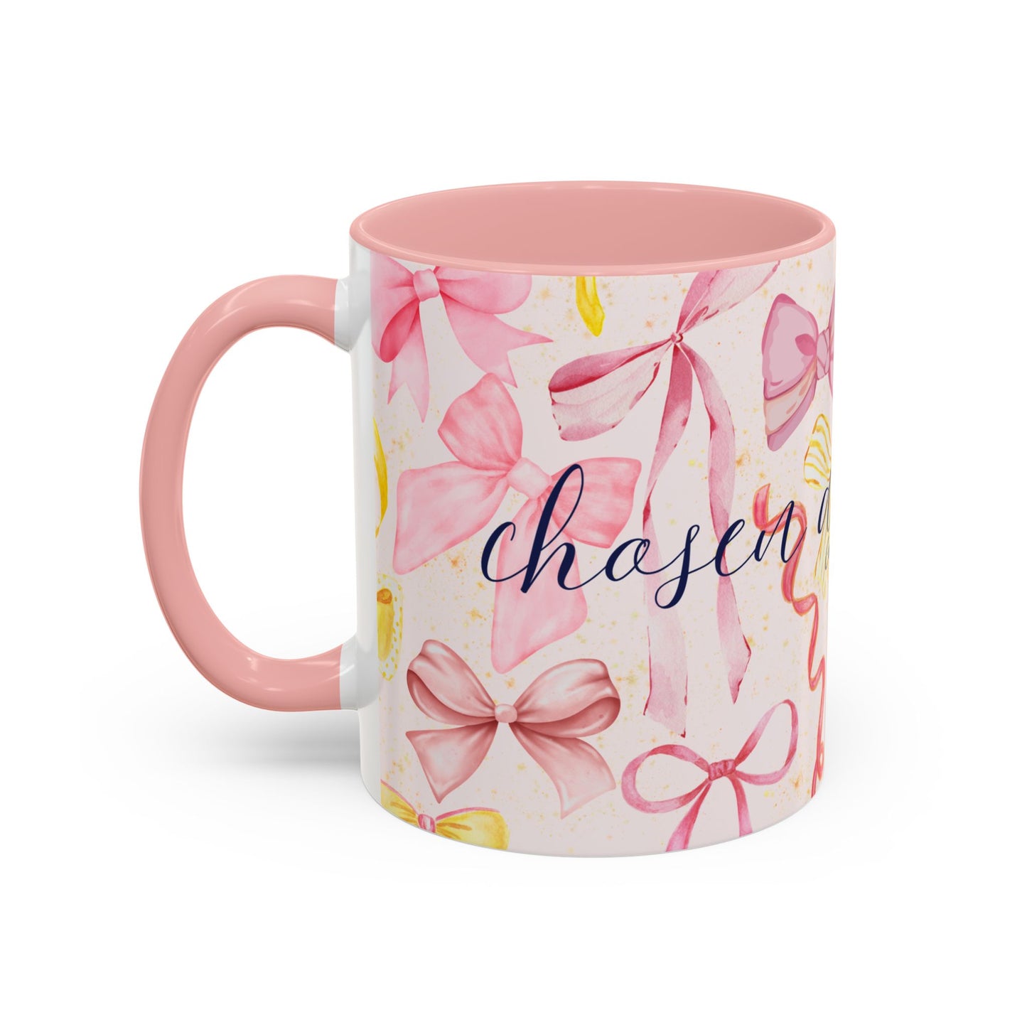 Accent Mug - Chosen and Loved Coquette Pink and Yellow