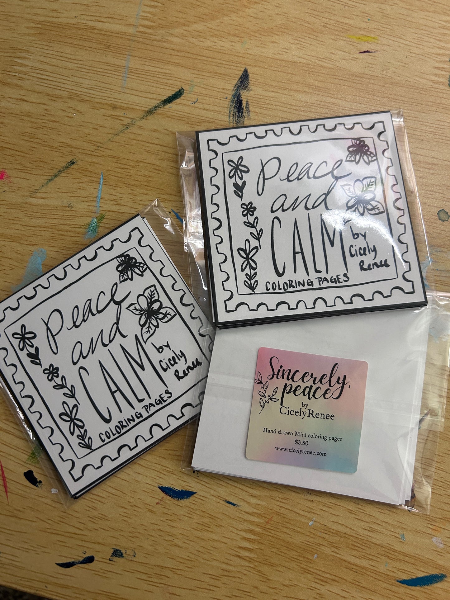 Mini Coloring Pages “Peace and Calm”