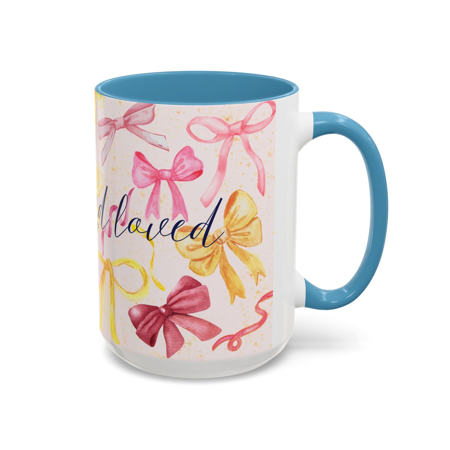Accent Mug - Chosen and Loved Coquette Pink and Yellow