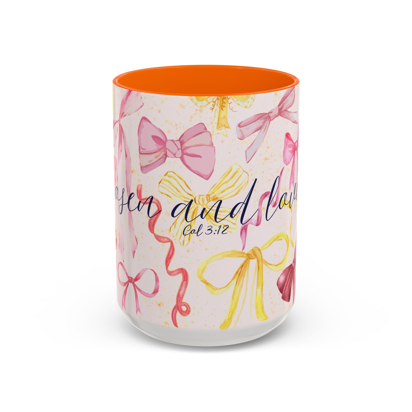 Accent Mug - Chosen and Loved Coquette Pink and Yellow