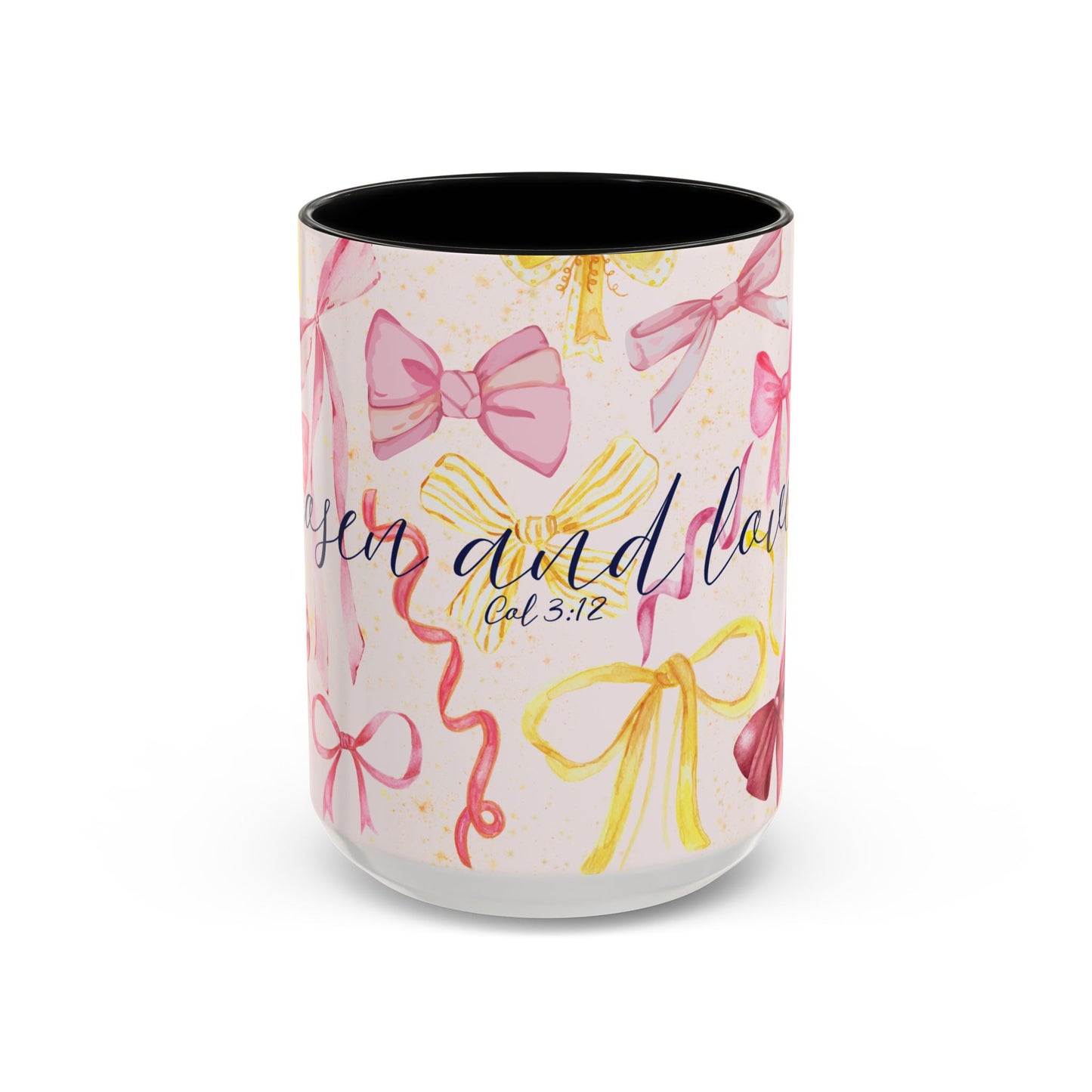 Accent Mug - Chosen and Loved Coquette Pink and Yellow