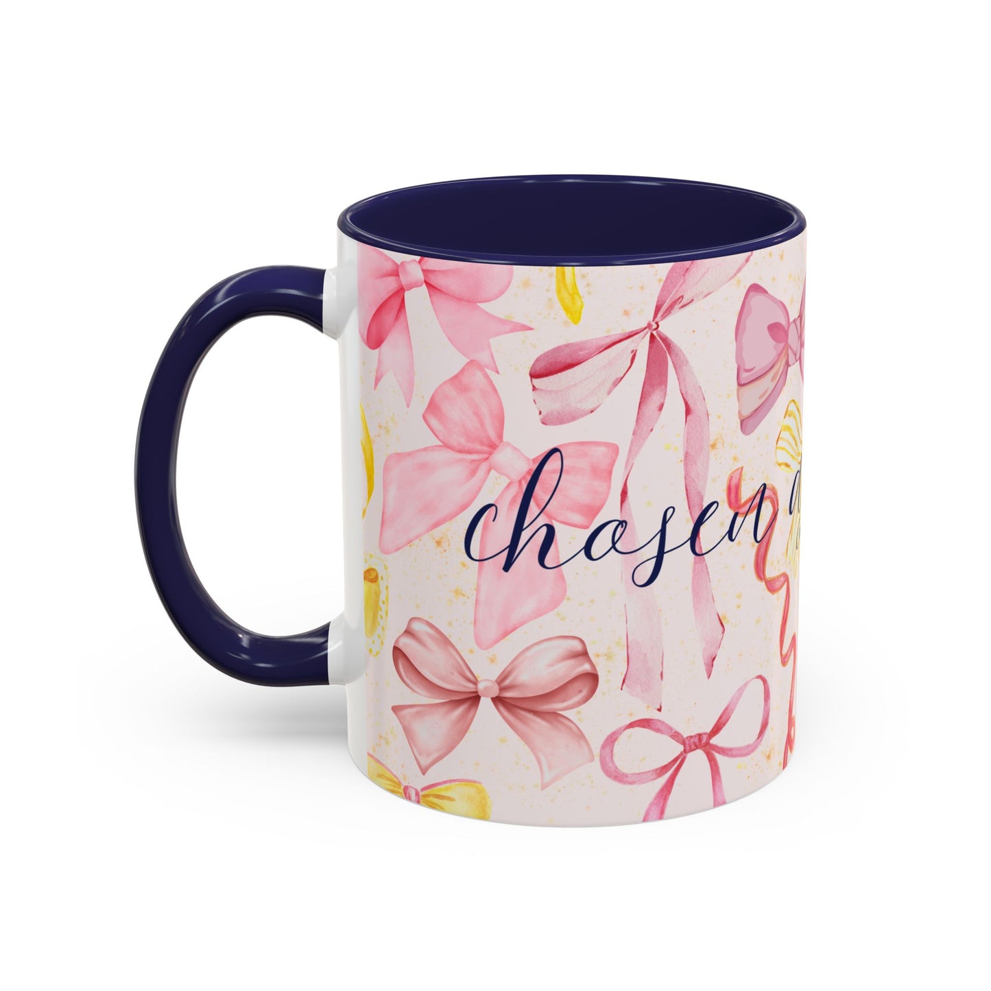 Accent Mug - Chosen and Loved Coquette Pink and Yellow
