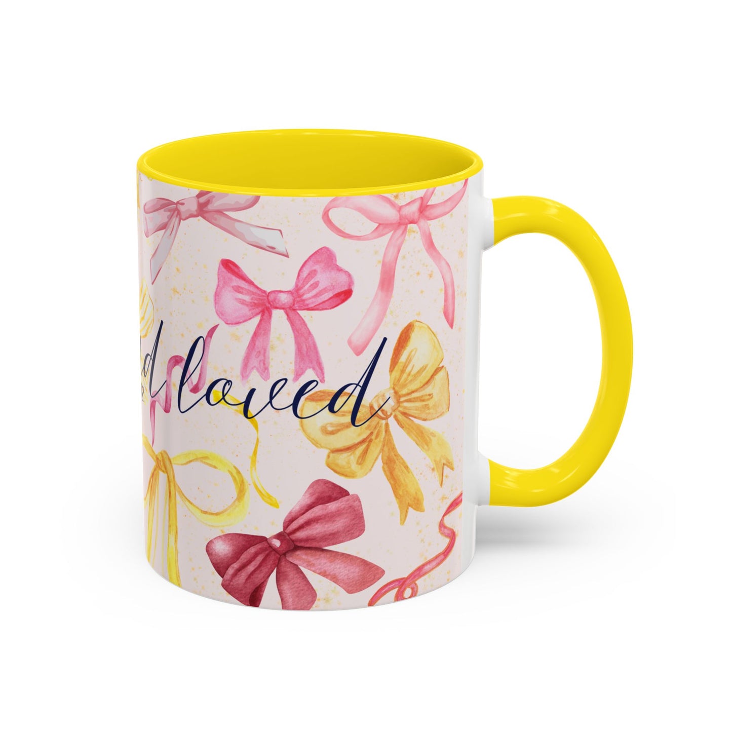 Accent Mug - Chosen and Loved Coquette Pink and Yellow