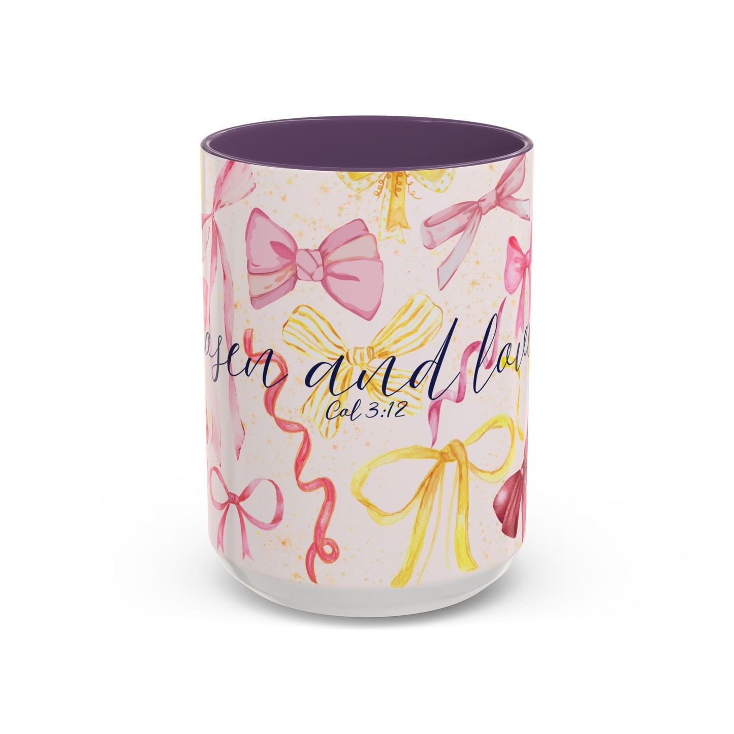 Accent Mug - Chosen and Loved Coquette Pink and Yellow