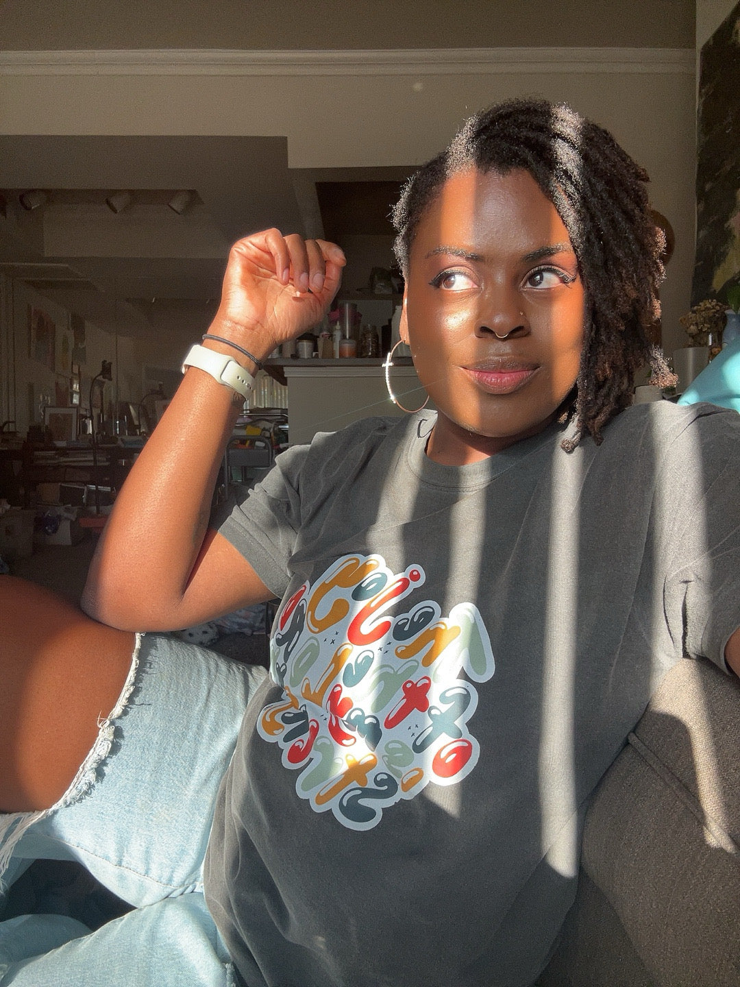 Joy of the Lord is My Strength Washed Out Grey Tee