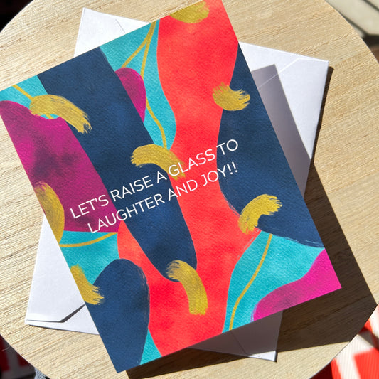 Let’s Raise A Glass Greeting Card