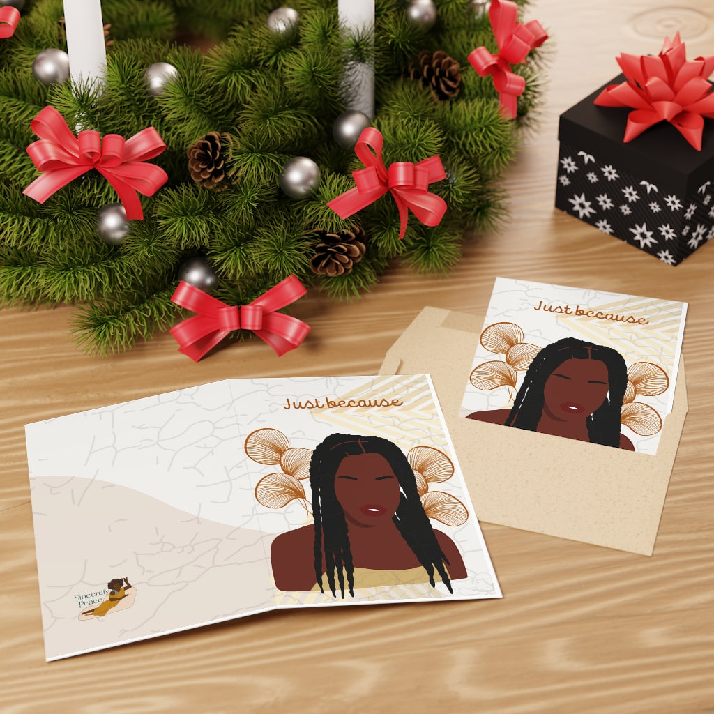 Just Because Locs Greeting Cards