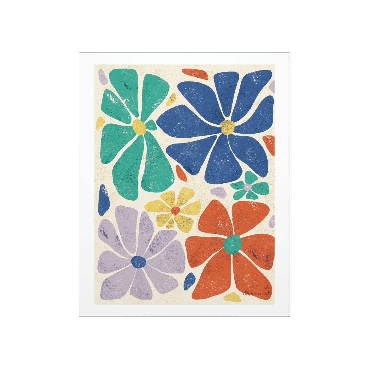 Dancing Flowers at Tea by CicelyRenee Premium Matte Vertical Posters
