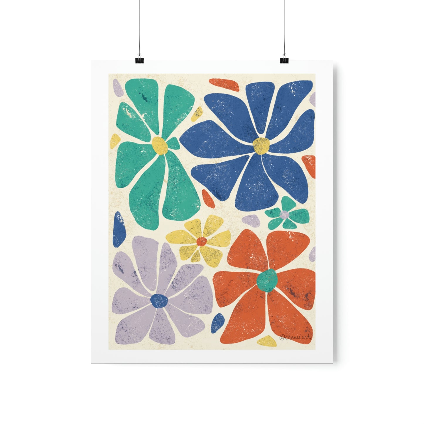 Dancing Flowers at Tea by CicelyRenee Premium Matte Vertical Posters