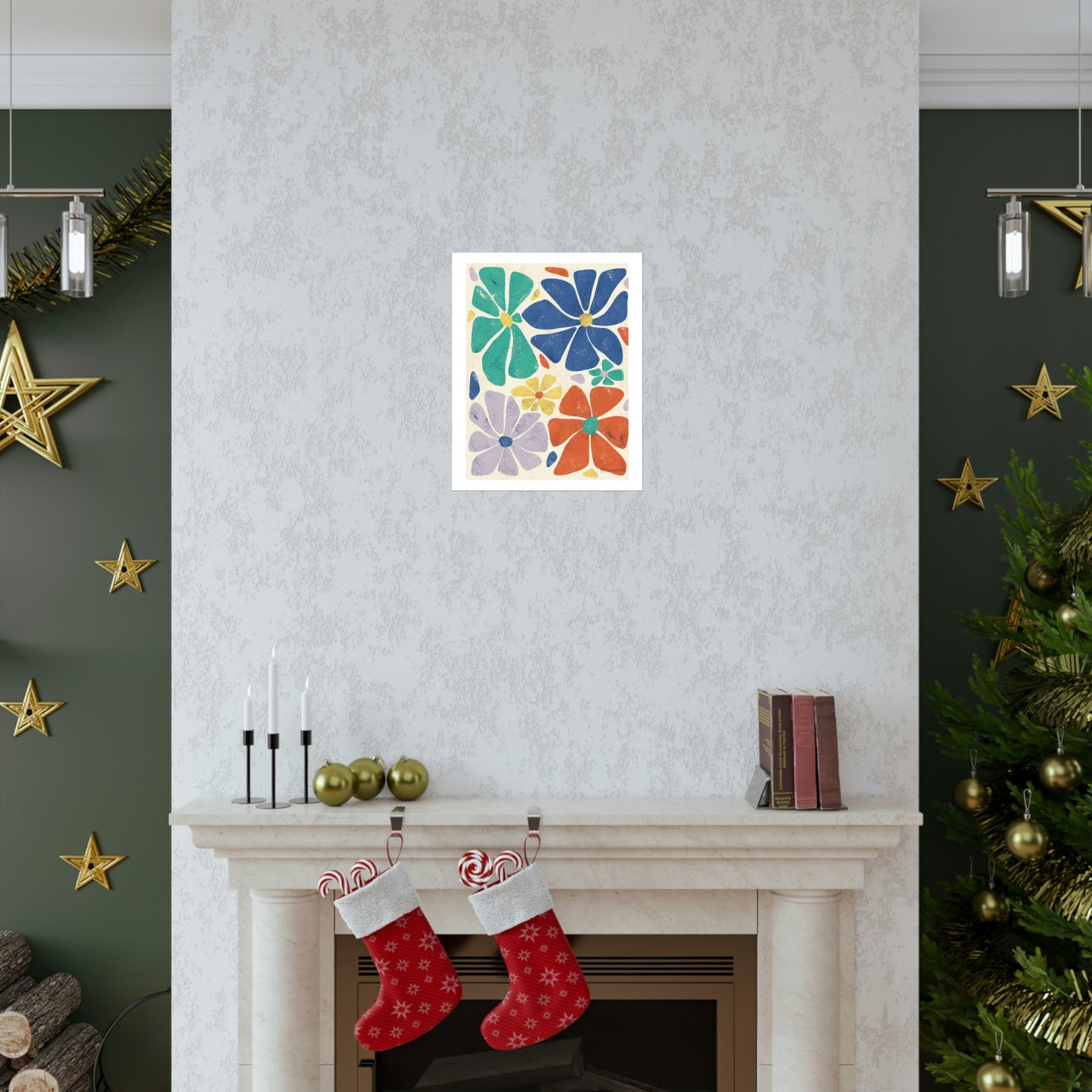 Dancing Flowers at Tea by CicelyRenee Premium Matte Vertical Posters