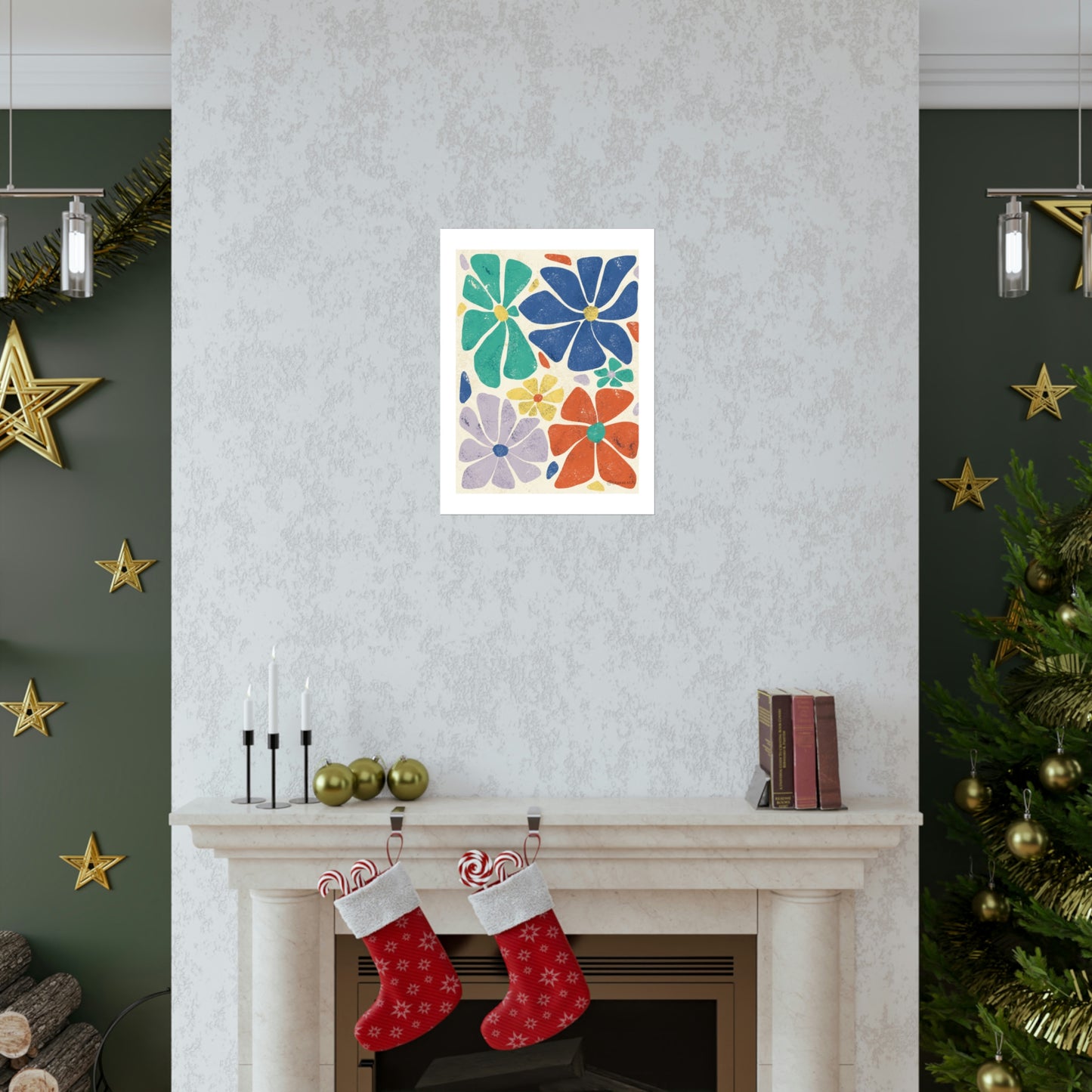 Dancing Flowers at Tea by CicelyRenee Premium Matte Vertical Posters