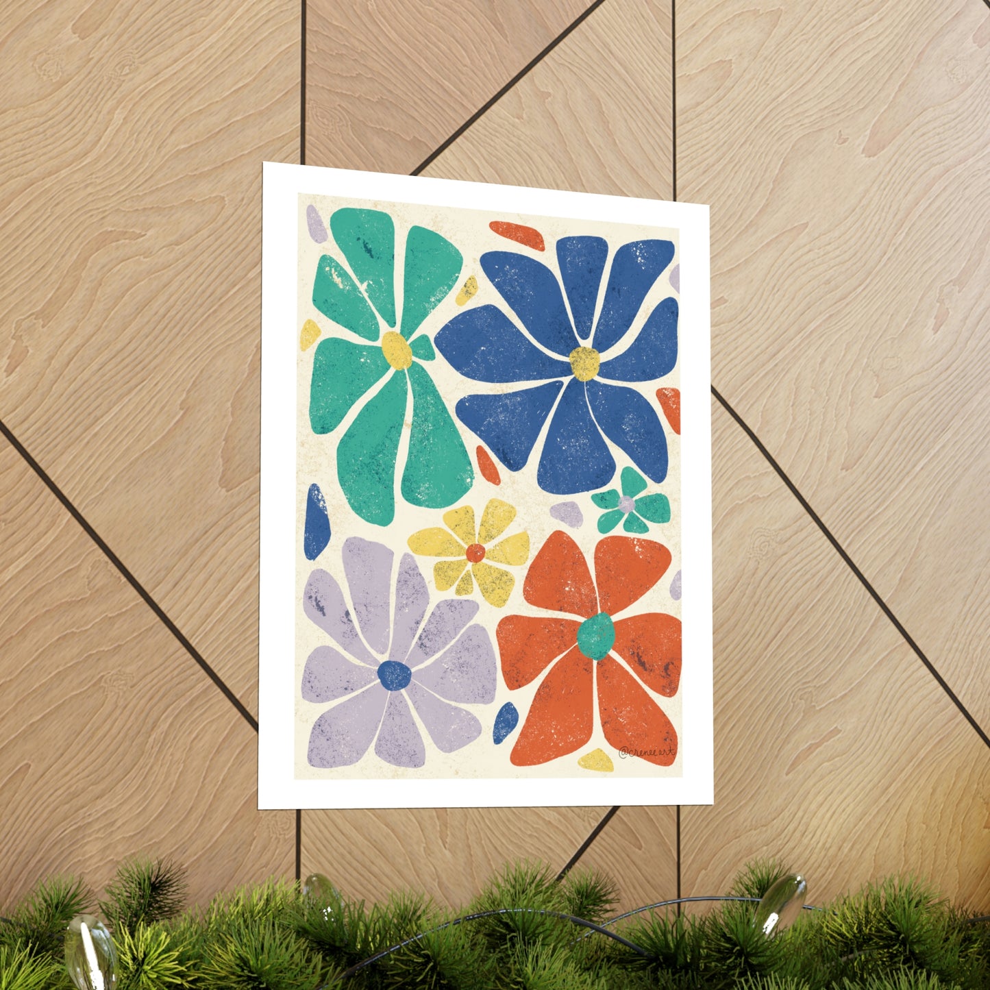 Dancing Flowers at Tea by CicelyRenee Premium Matte Vertical Posters