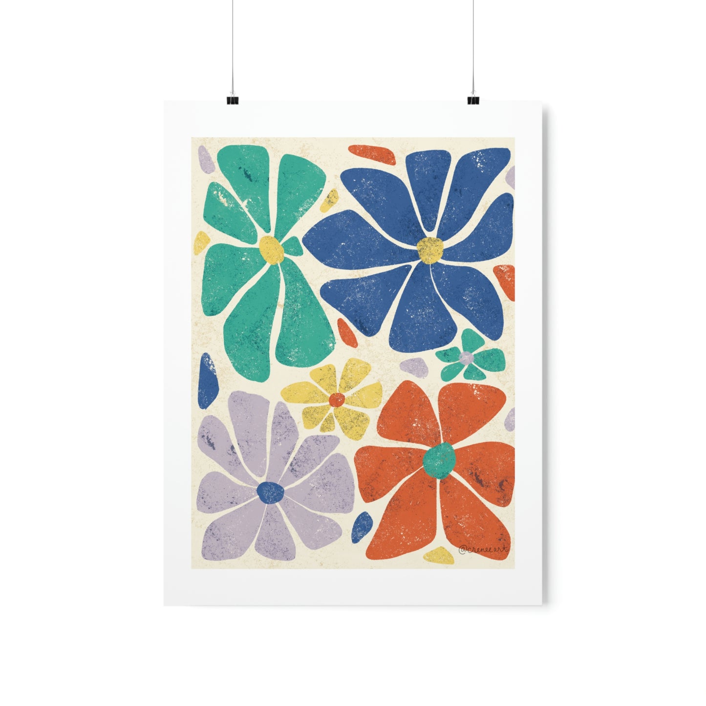 Dancing Flowers at Tea by CicelyRenee Premium Matte Vertical Posters