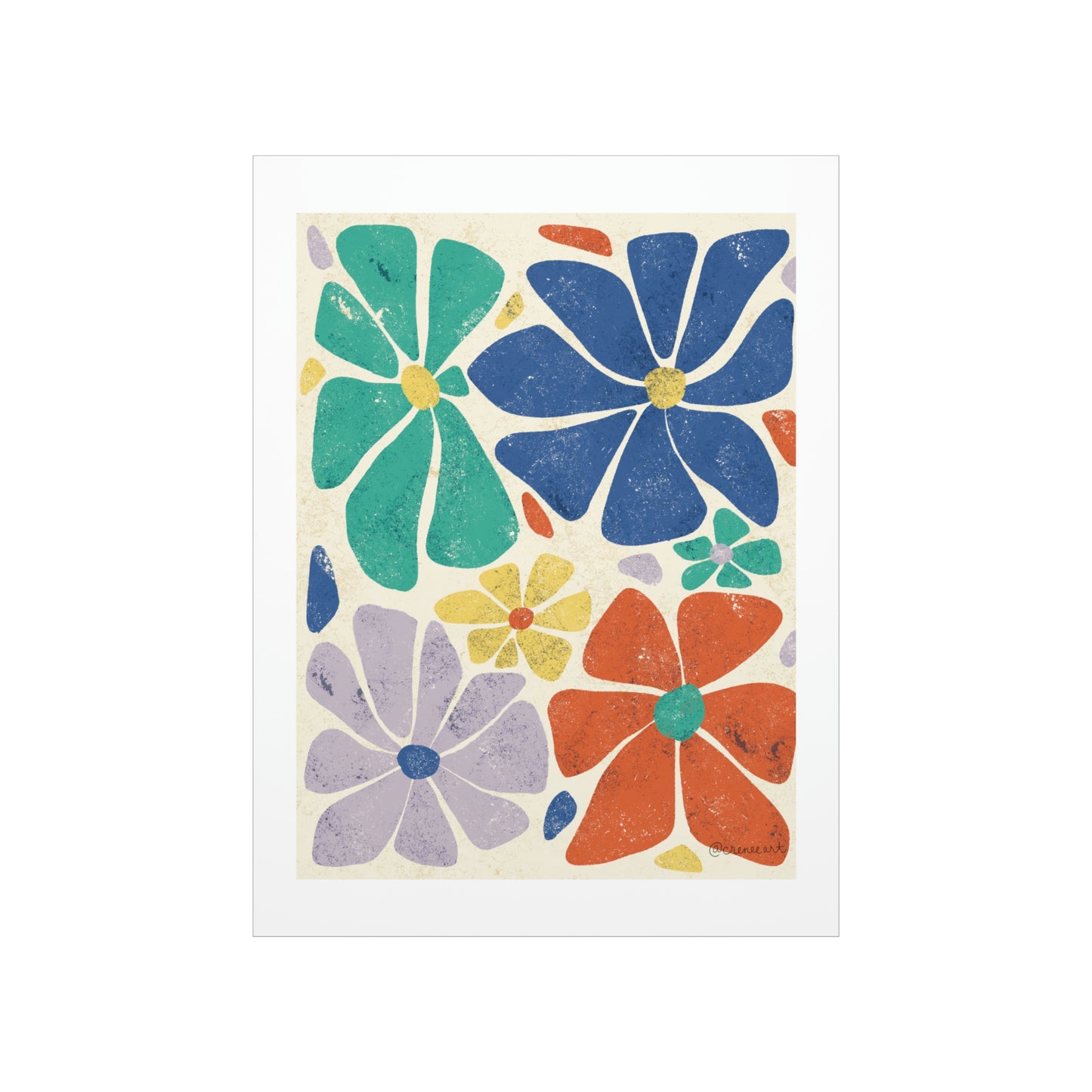 Dancing Flowers at Tea by CicelyRenee Premium Matte Vertical Posters
